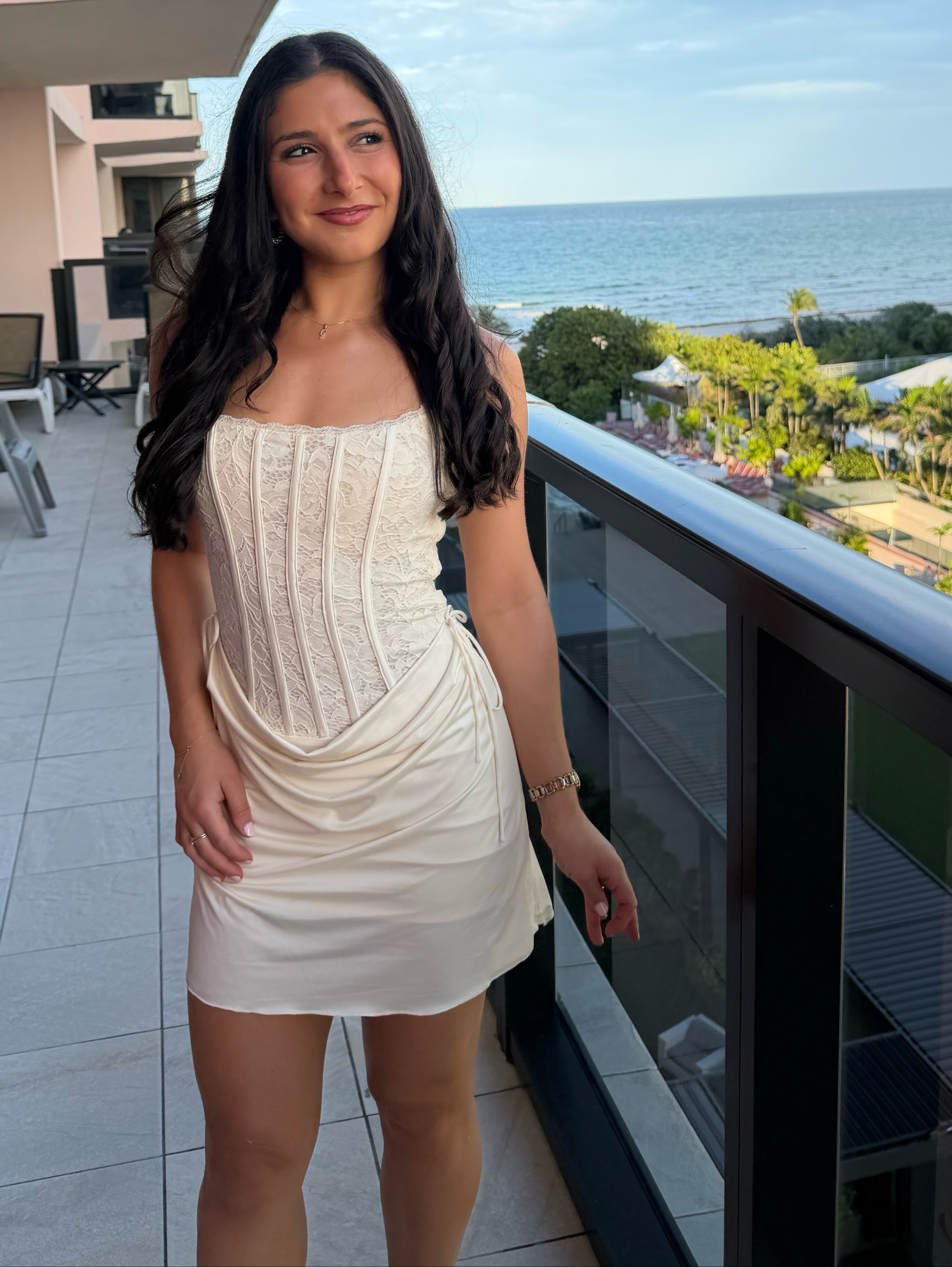 oh polly ivory corset dress Embellished Strapless Corset Mini Dress in Ivory - 12