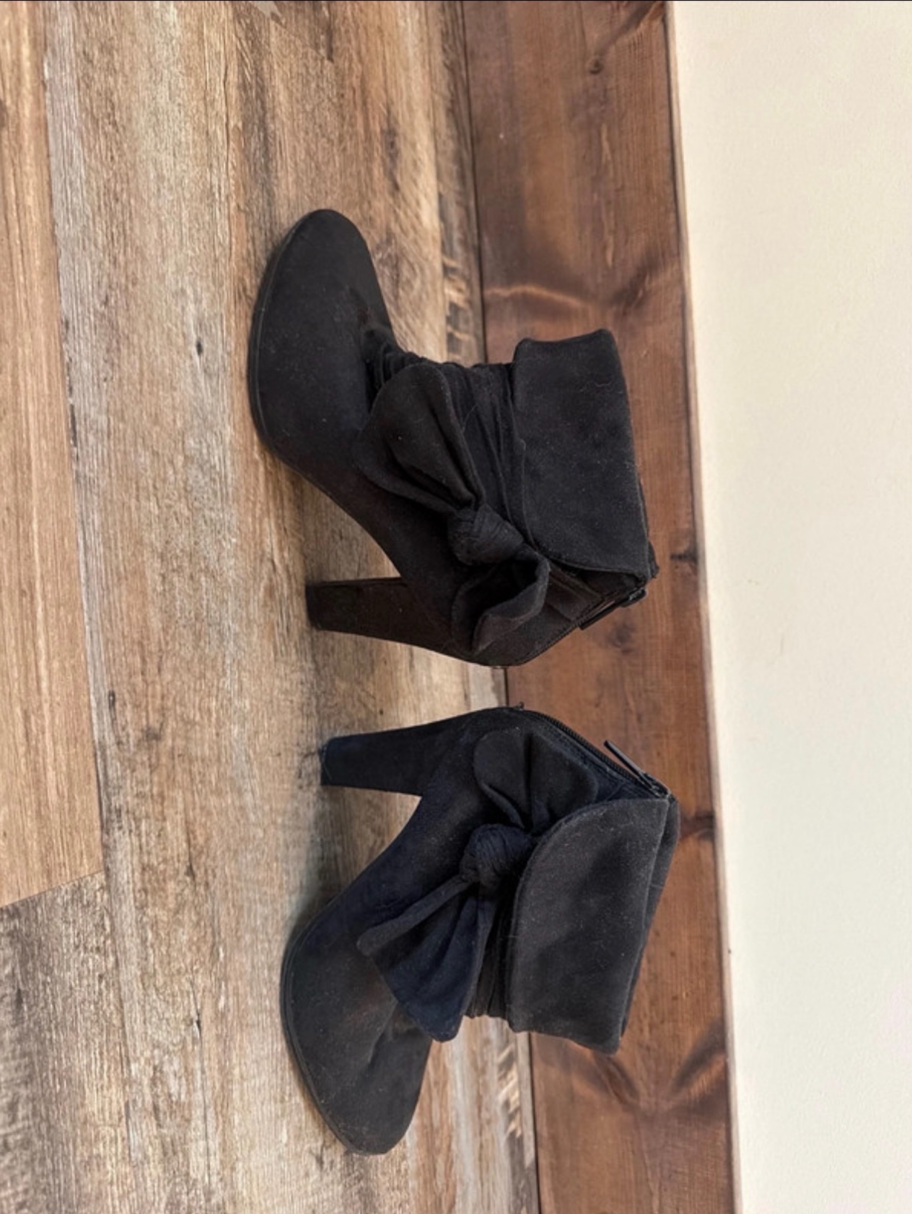Black Suede Ankle Booties