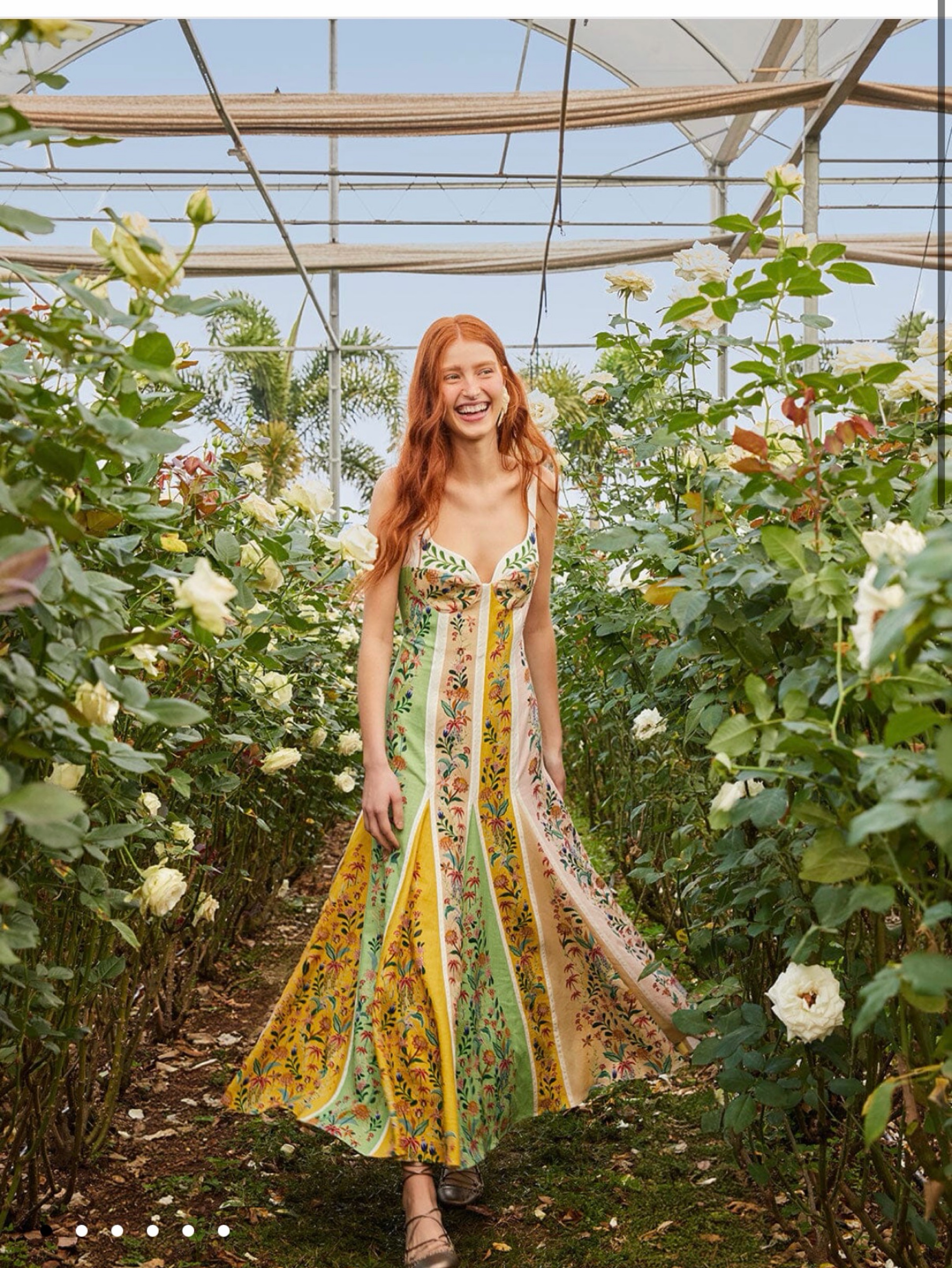 Farm Rio Floral Stripes Maxi Dress