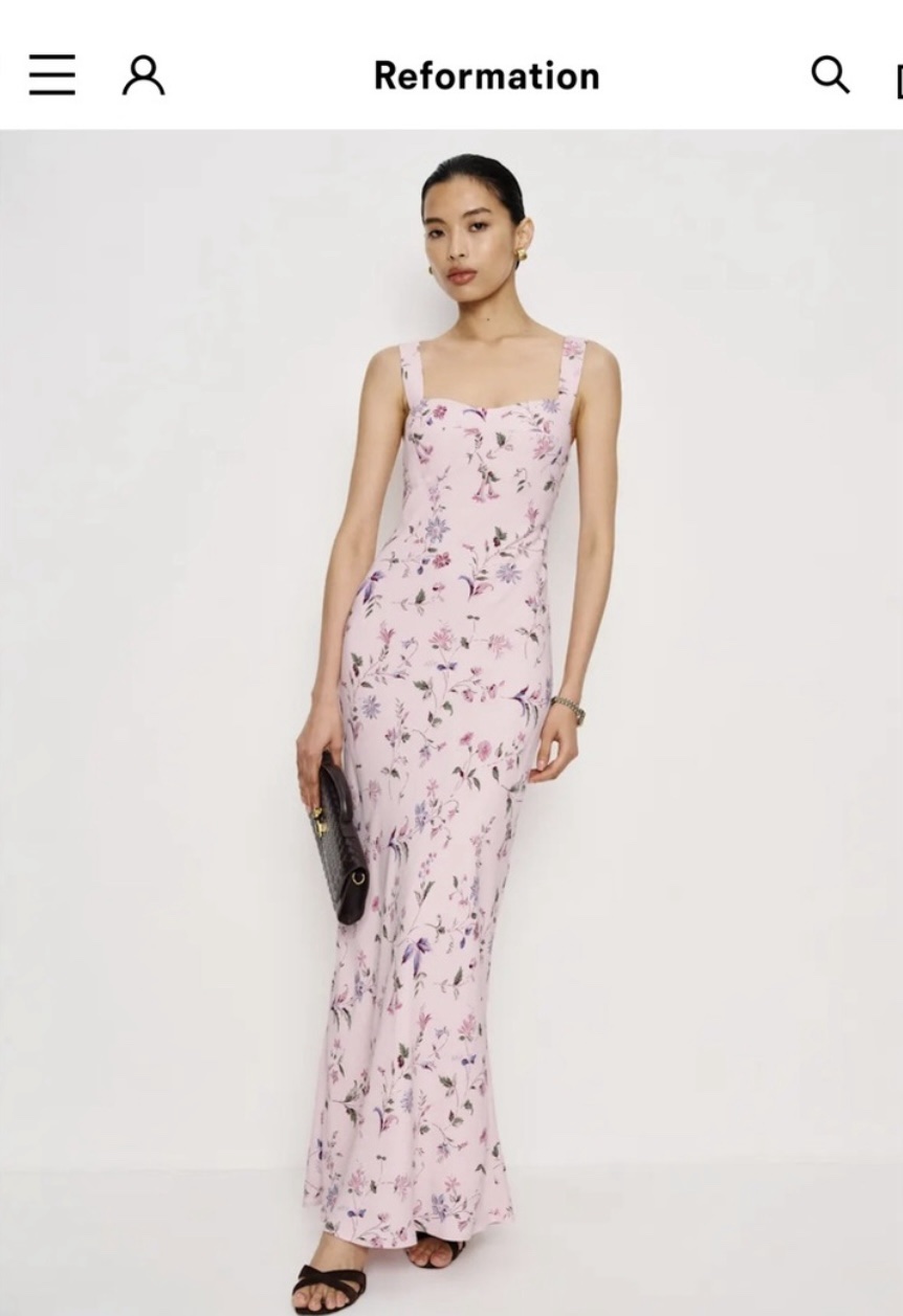 Reformation Yale Pink Floral Maxi Dress by Reformation - Pickle
