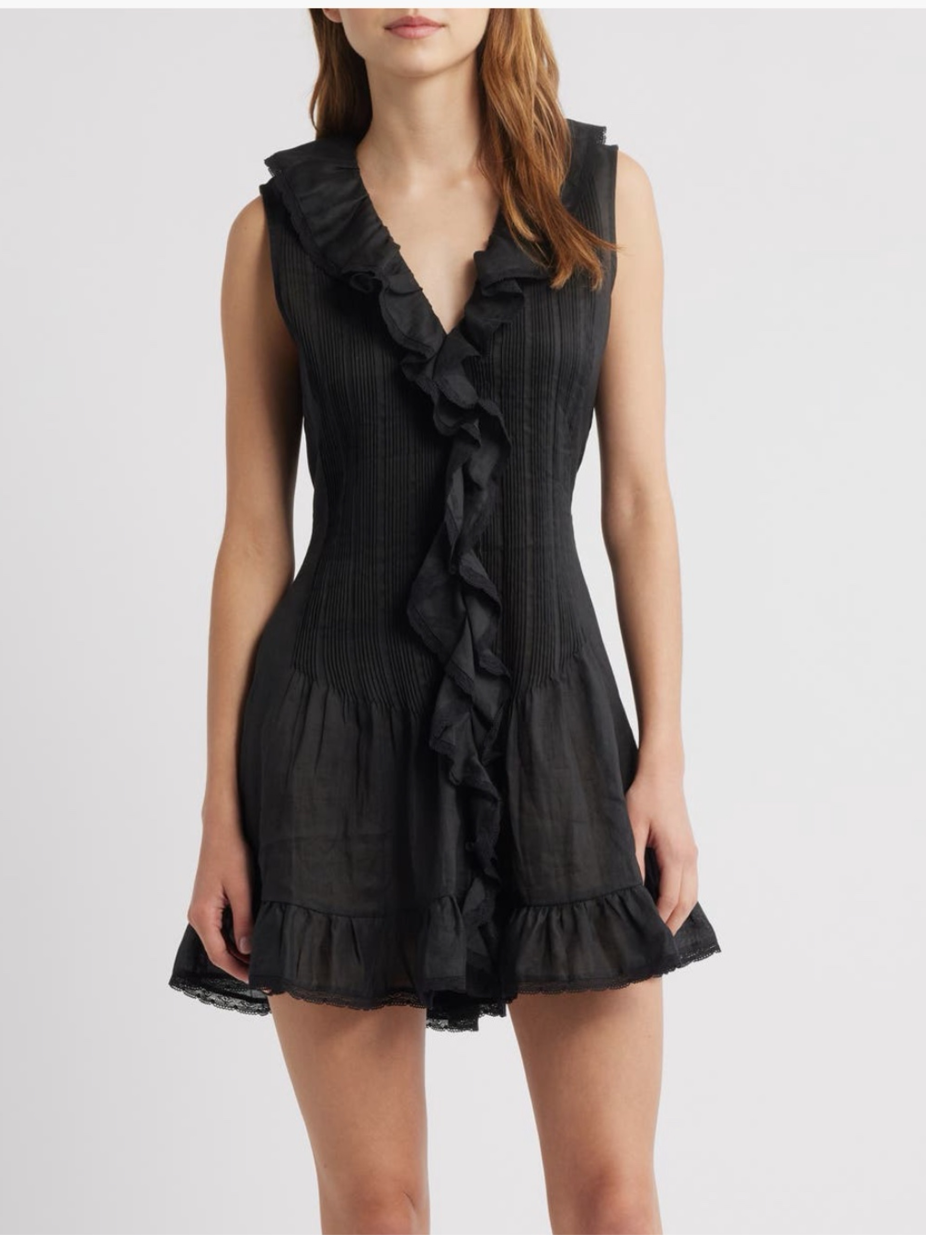 DÔEN Henrietta Ruffle Sleeveless Minidress