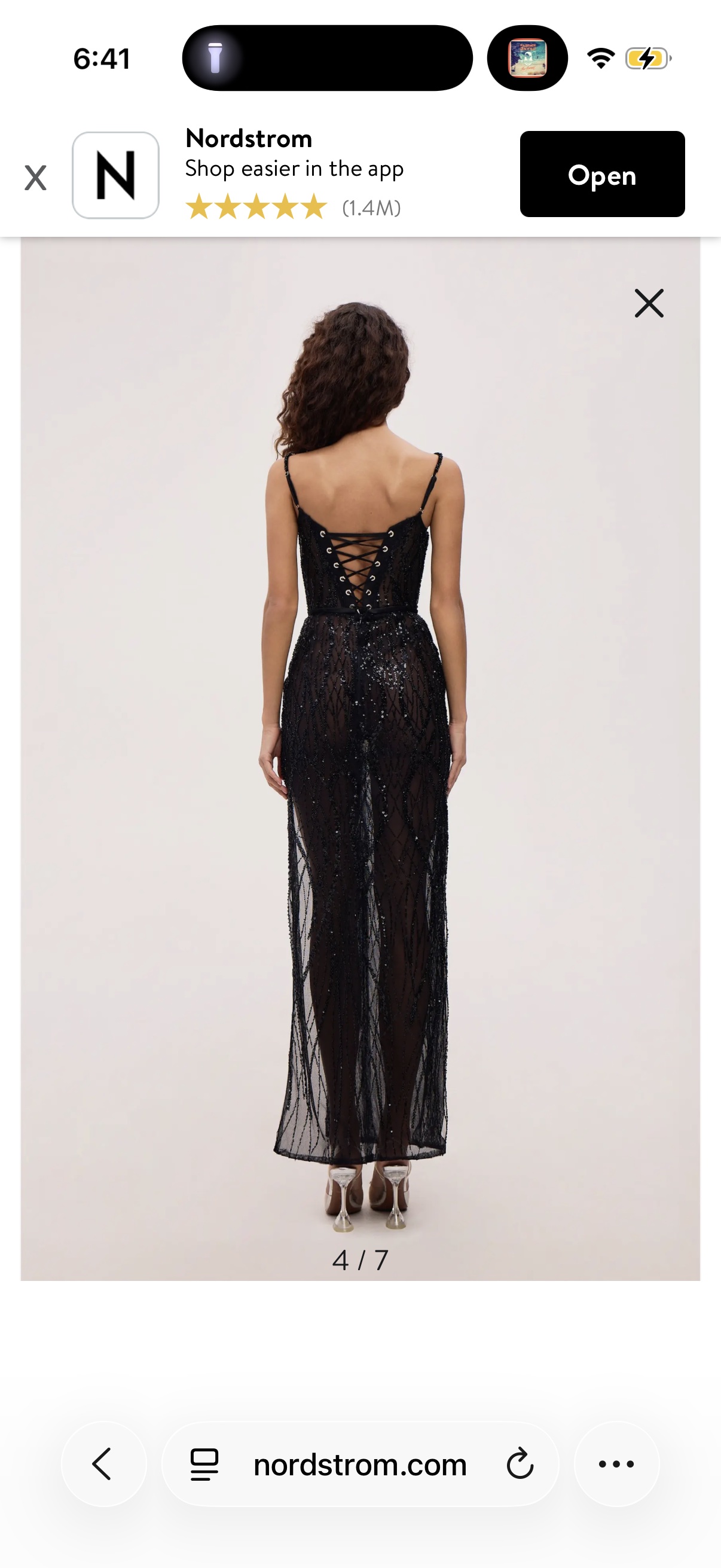 Milla black Astonishing sequin maxi dress XS by Milla - Pickle