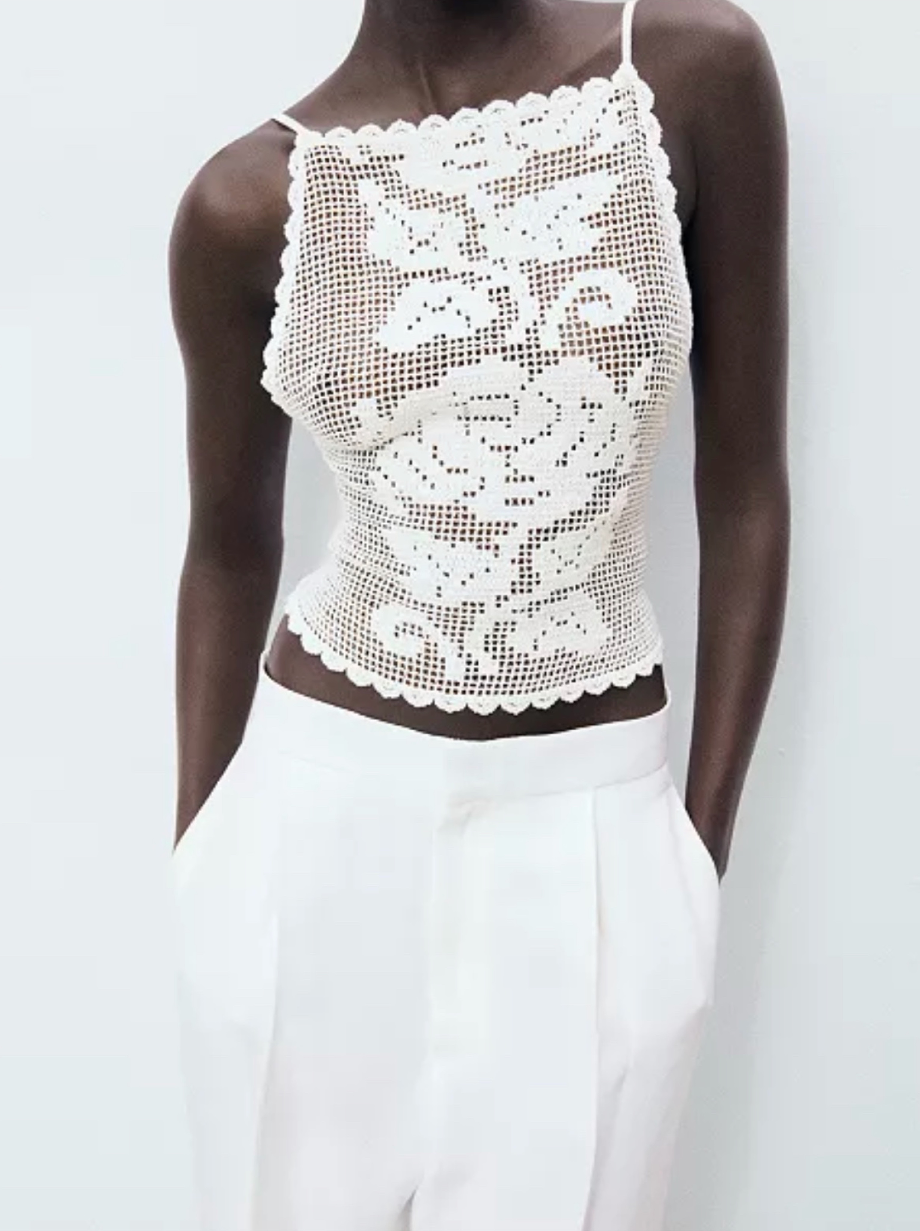 Mango Crochet Top
