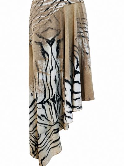 Vintage Just Cavalli By Roberto Cavalli Tiger Print Asymmetric