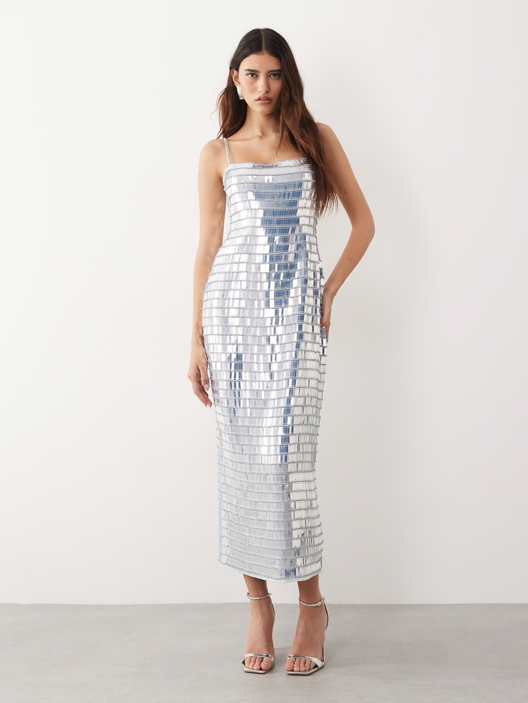 Elegant Sequin Column Dress | birthday, NYE, wedding reception by ASOS ARRANGE