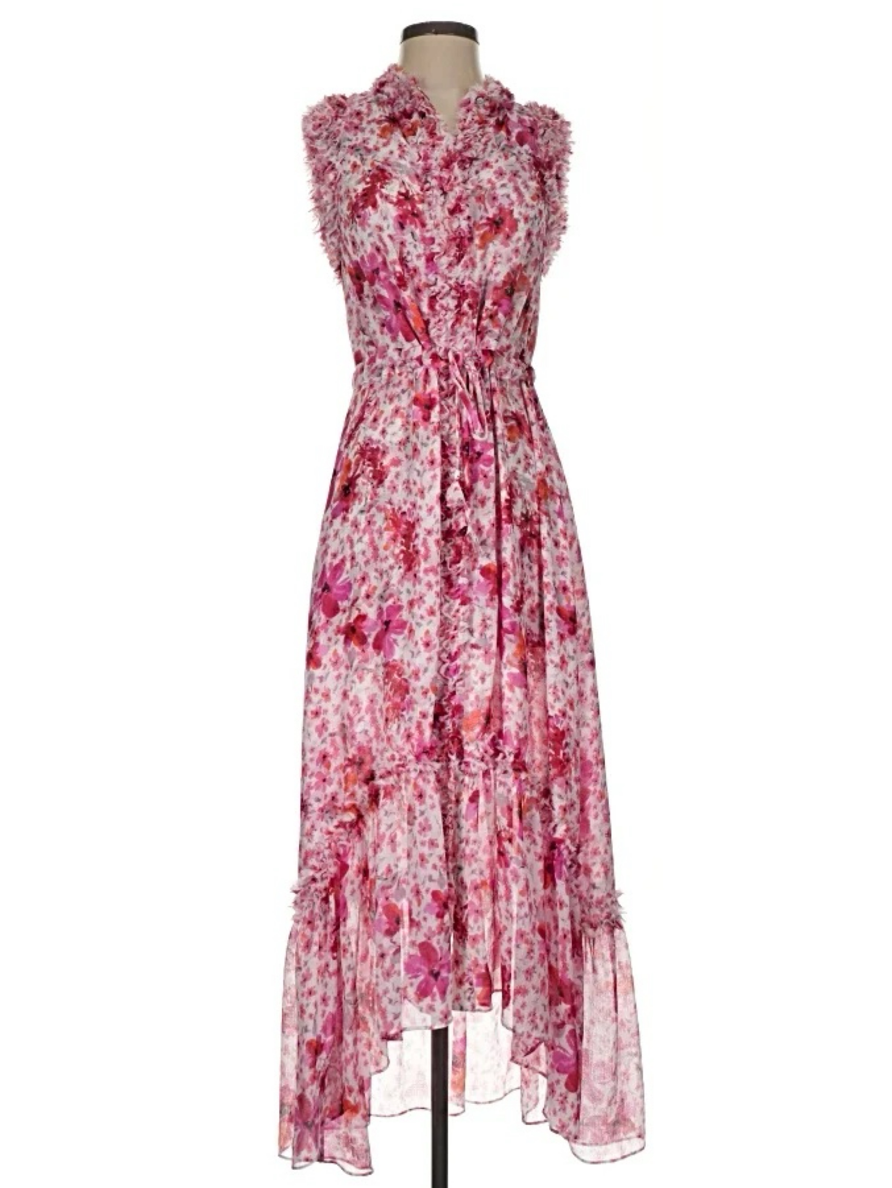 misa los angeles pink floral dress Misa Los Angeles Dress XS Pink Floral Flowy Cottage Picnic Coquette Romantic