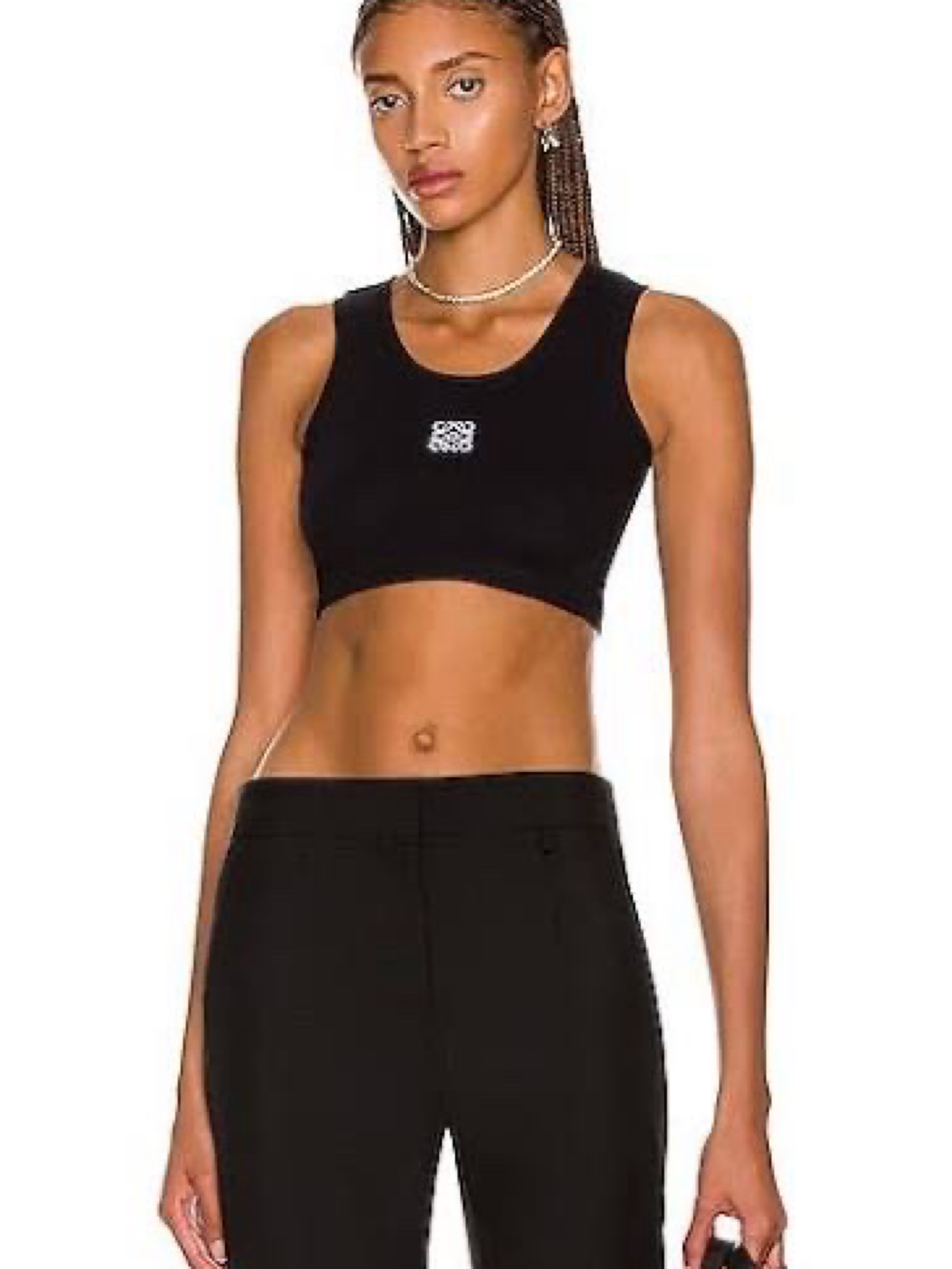 Loewe Black Ribbed Crop Top XS by Loewe | Pickle
