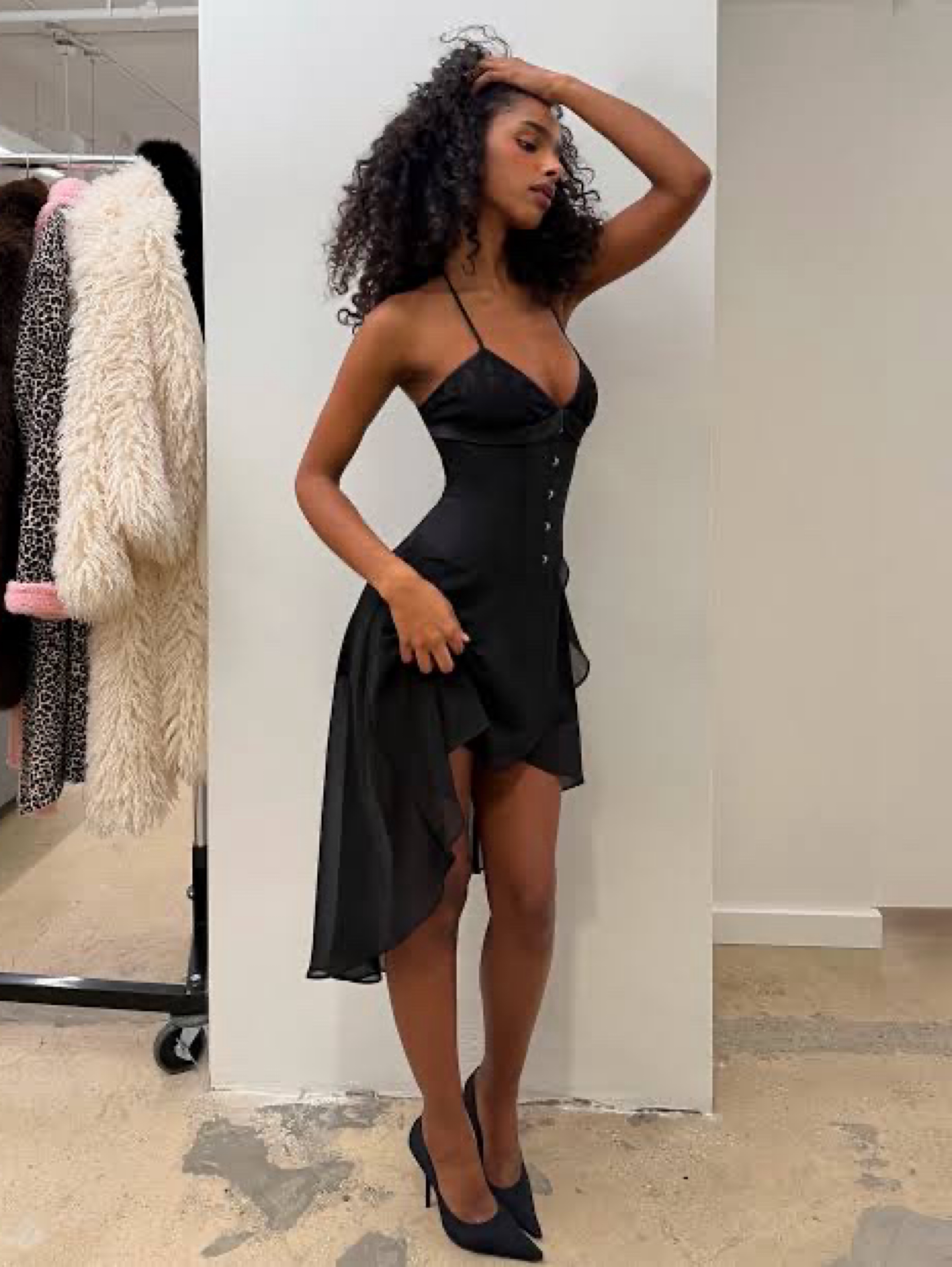 Guizio Marini Corset Midi Dress XS by Danielle Guizio - Pickle