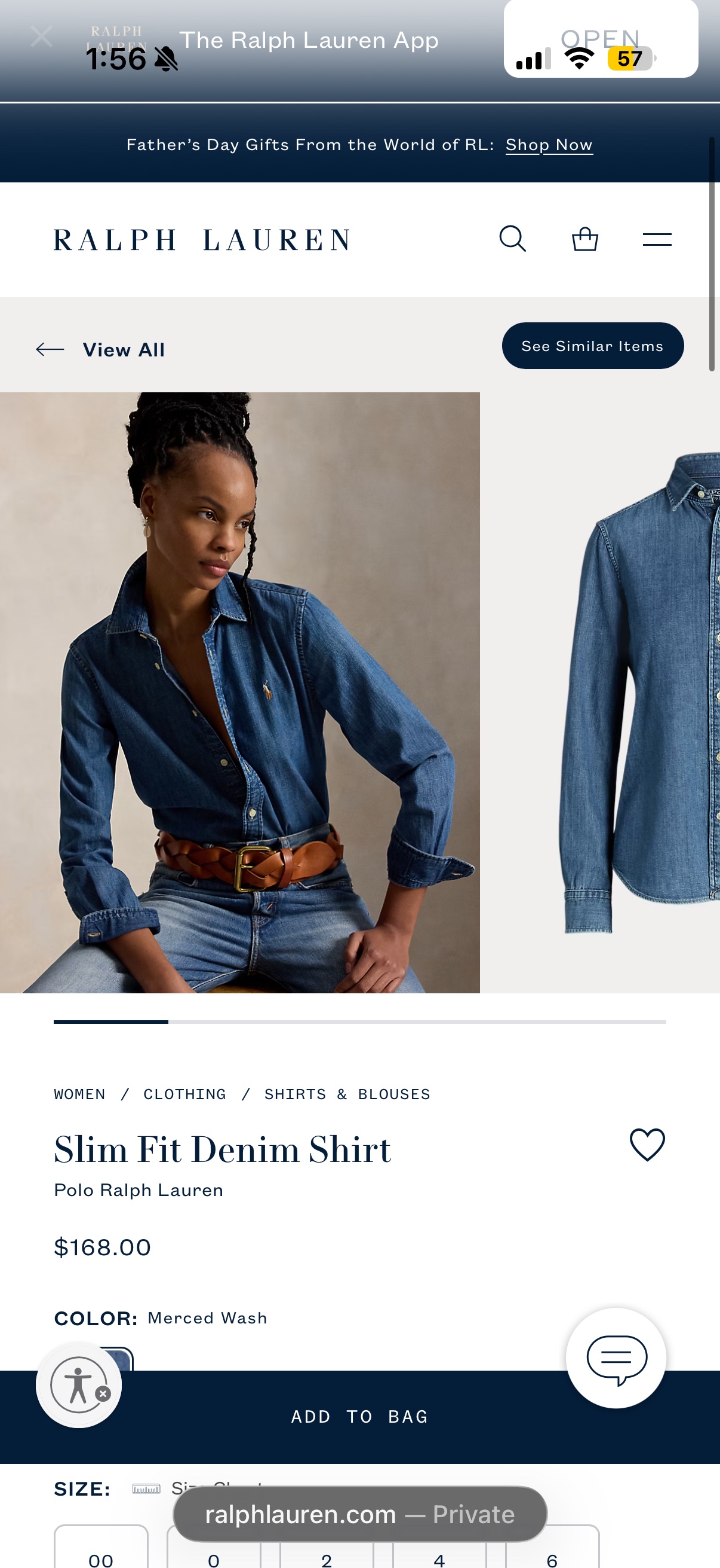Polo Ralph Lauren Merced Wash Denim Shirt