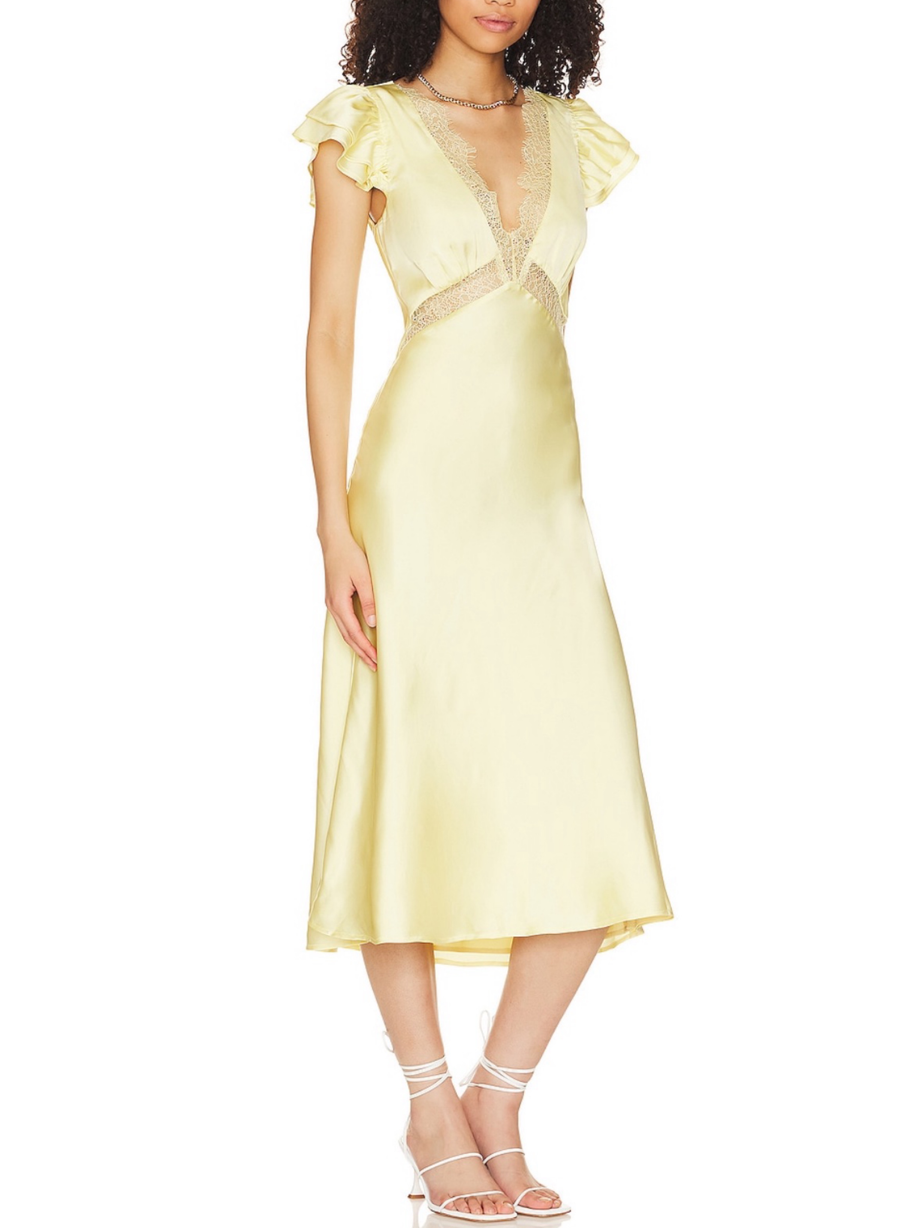 kayla midi dress tularosa Revolve Tularosa Kayla Midi Dress in Butter Yellow by Revolve