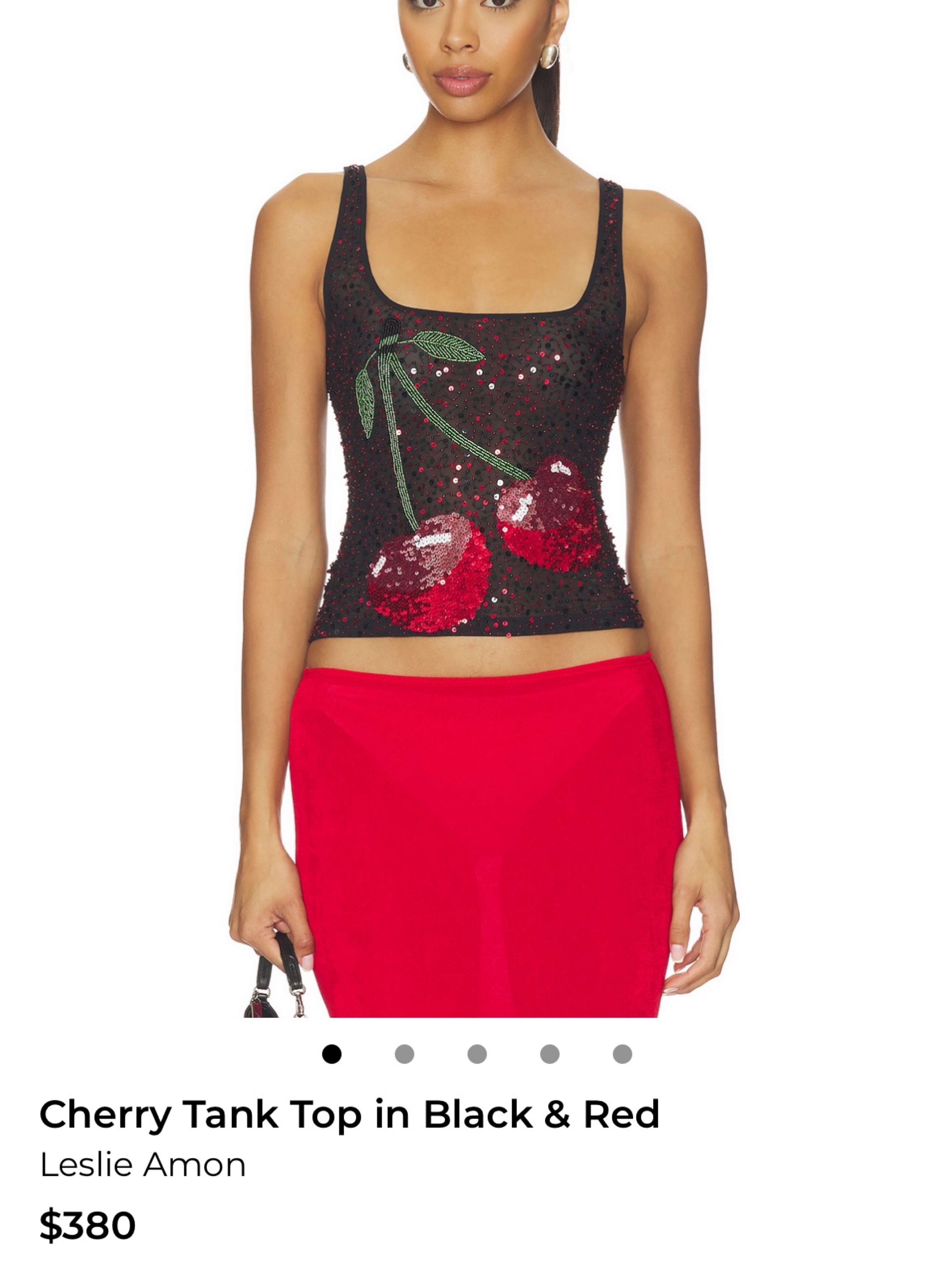 Leslie Amon Cherry Tank Top by Leslie Amon - Pickle