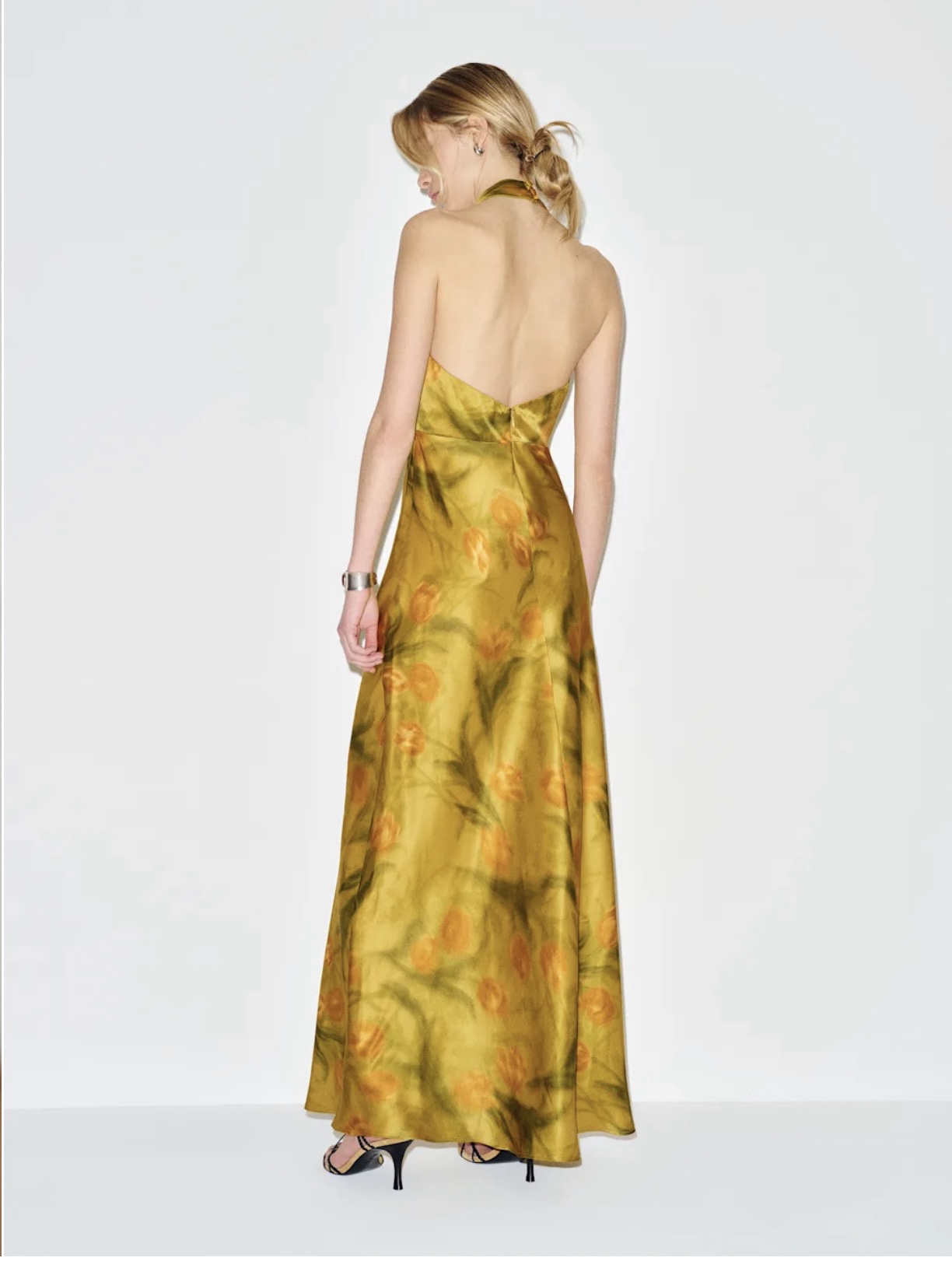 reformation yellow halter dress Reformation Briony Dress by Reformation