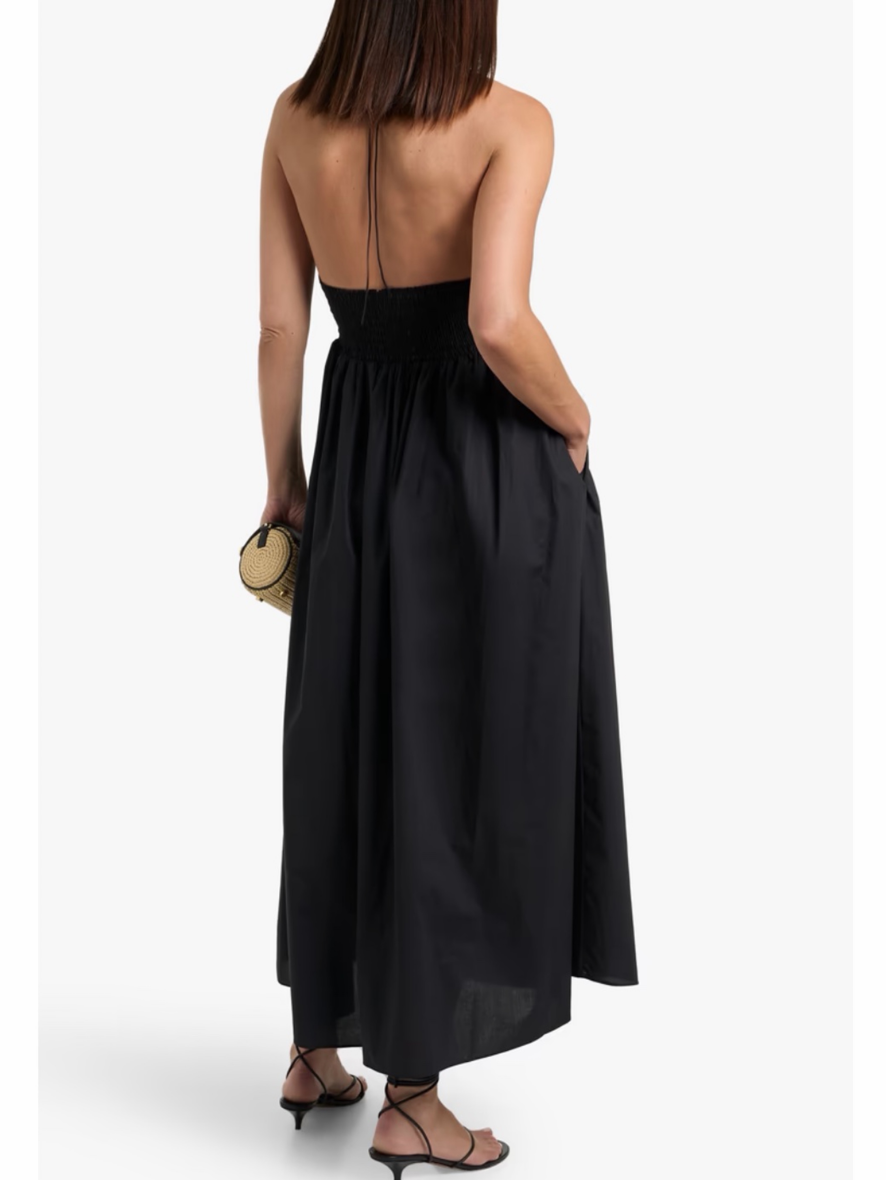 matteau halter dress MATTEAU + NET SUSTAIN stretch-wool halterneck maxi dress
