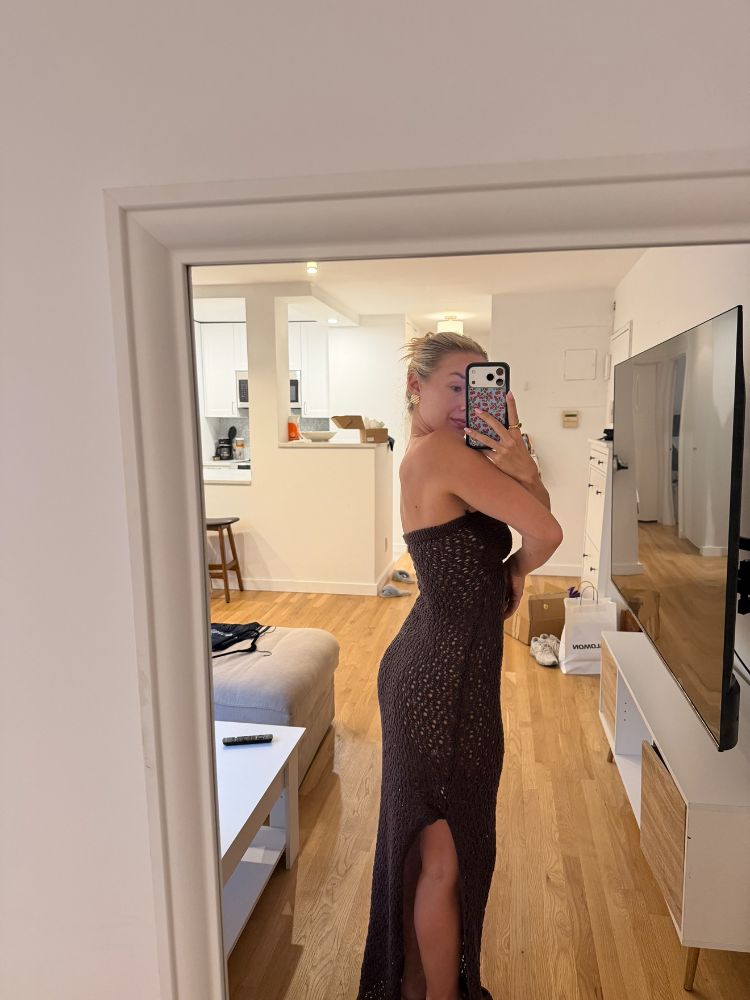 superdown sevilla knit maxi dress Brown Mesh Slit Cut Out by superdown 33ALUW47590115S00