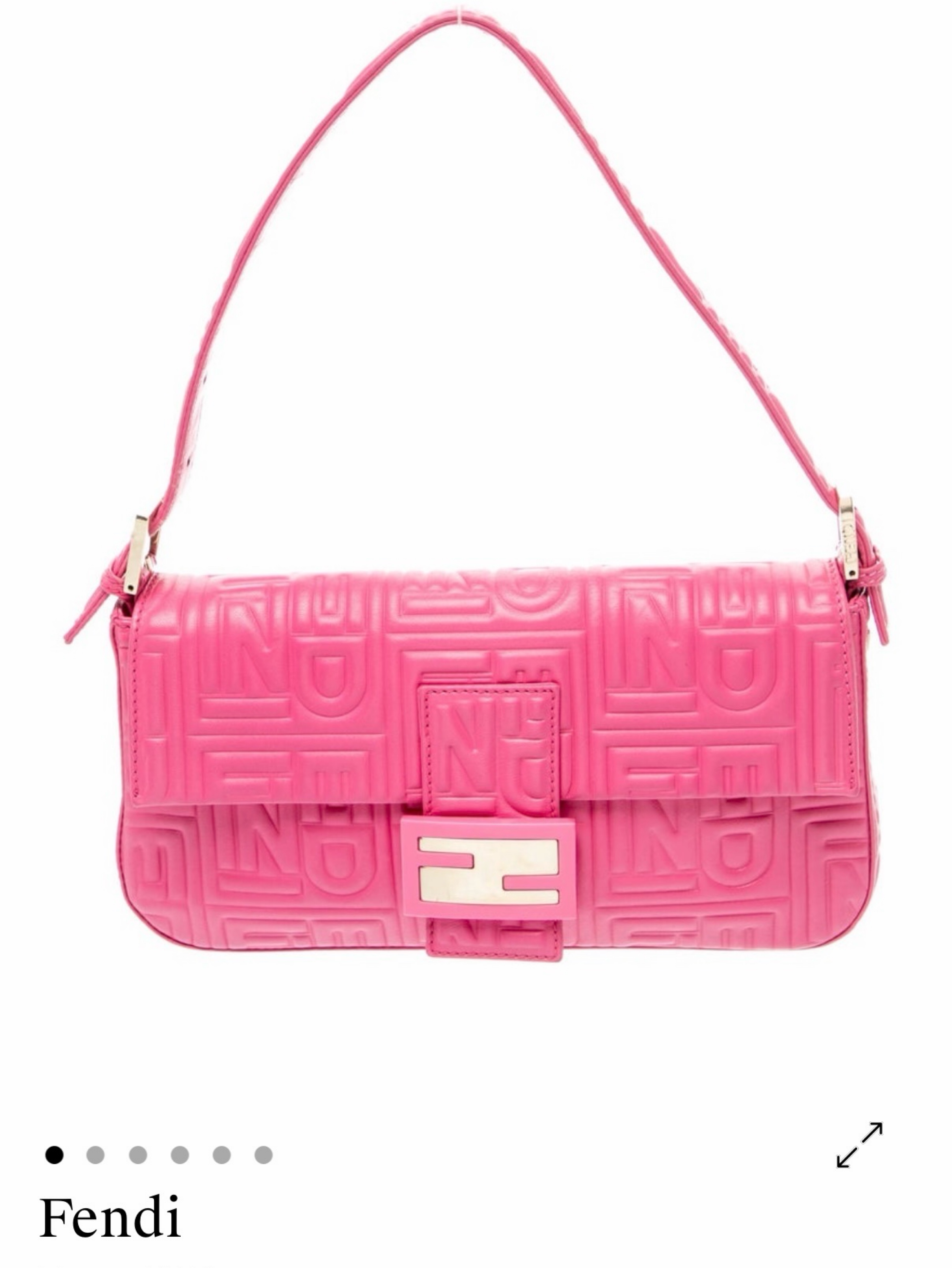 Fendi Zucca FF Baguette in Pink by Fendi - Pickle