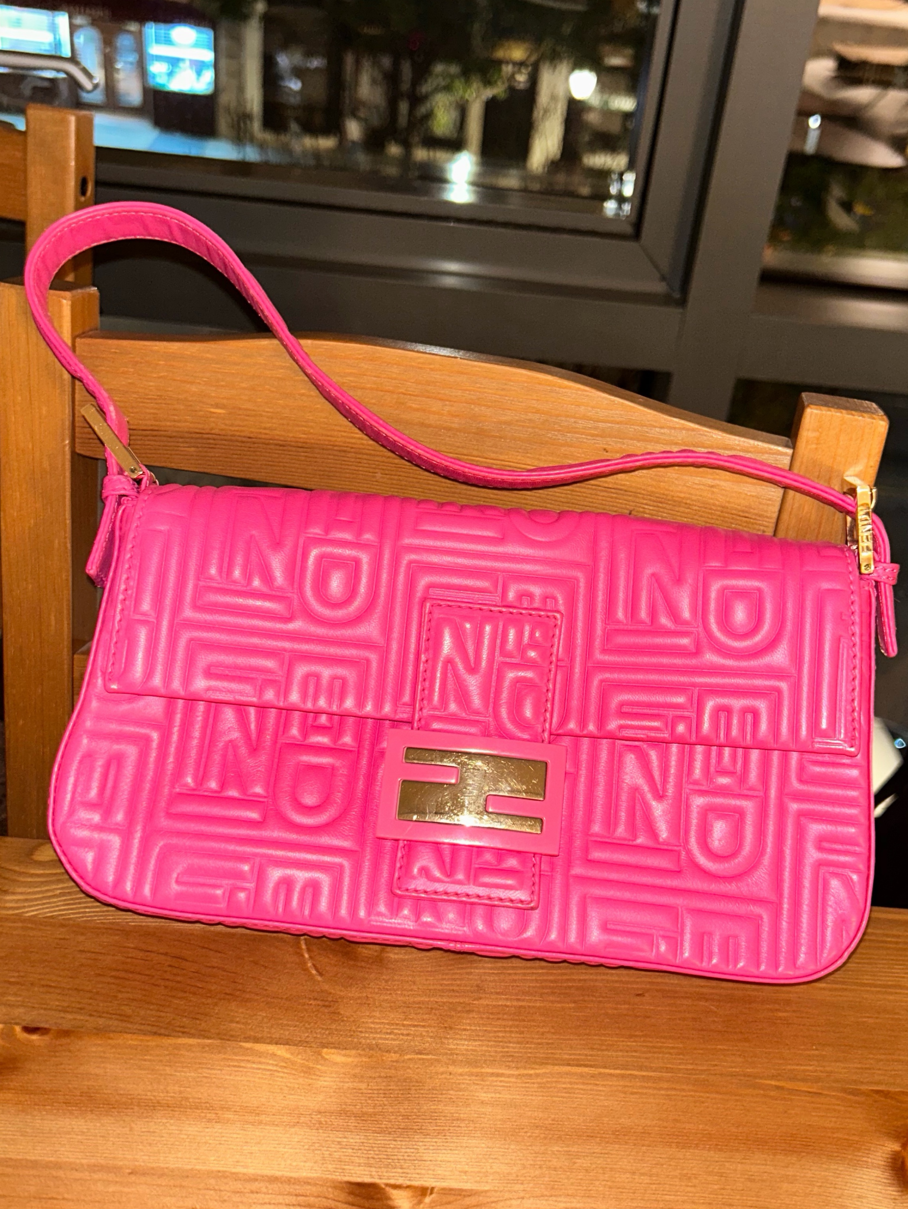 Fendi Zucca FF Baguette in Pink by Fendi - Pickle