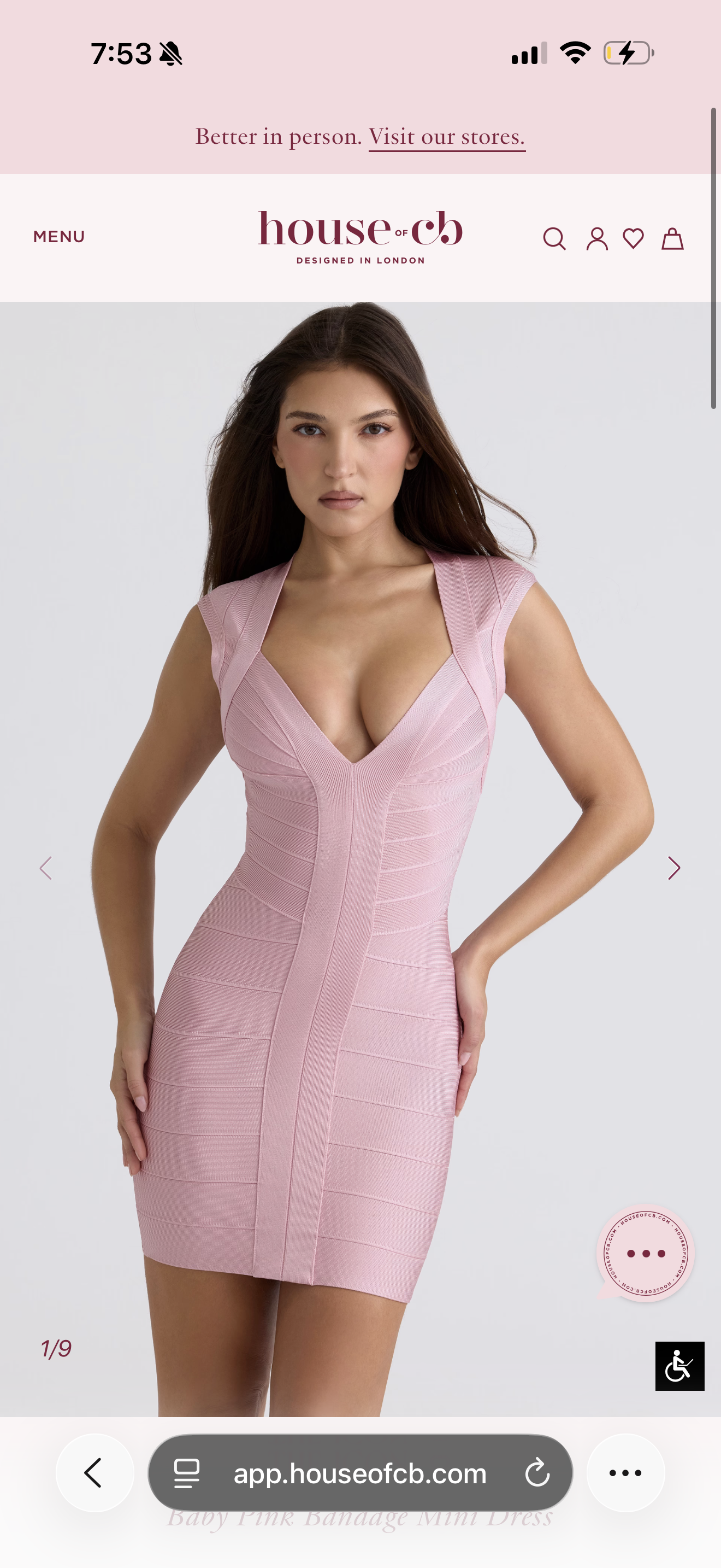 house of cb bandage dress pink 'The Icon' Baby Pink Bandage Mini Dress