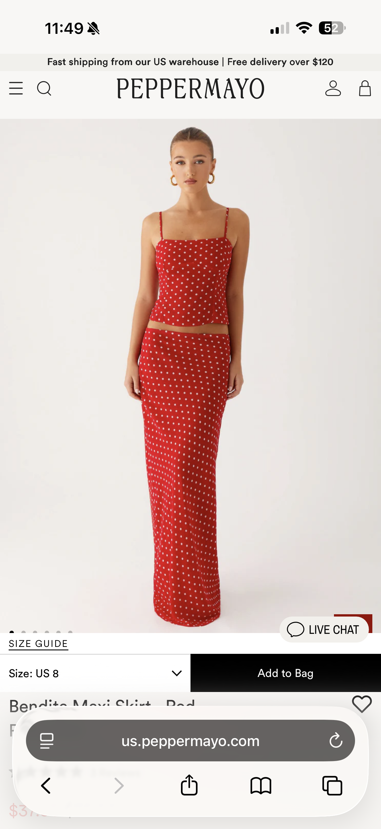 Red polka dot set