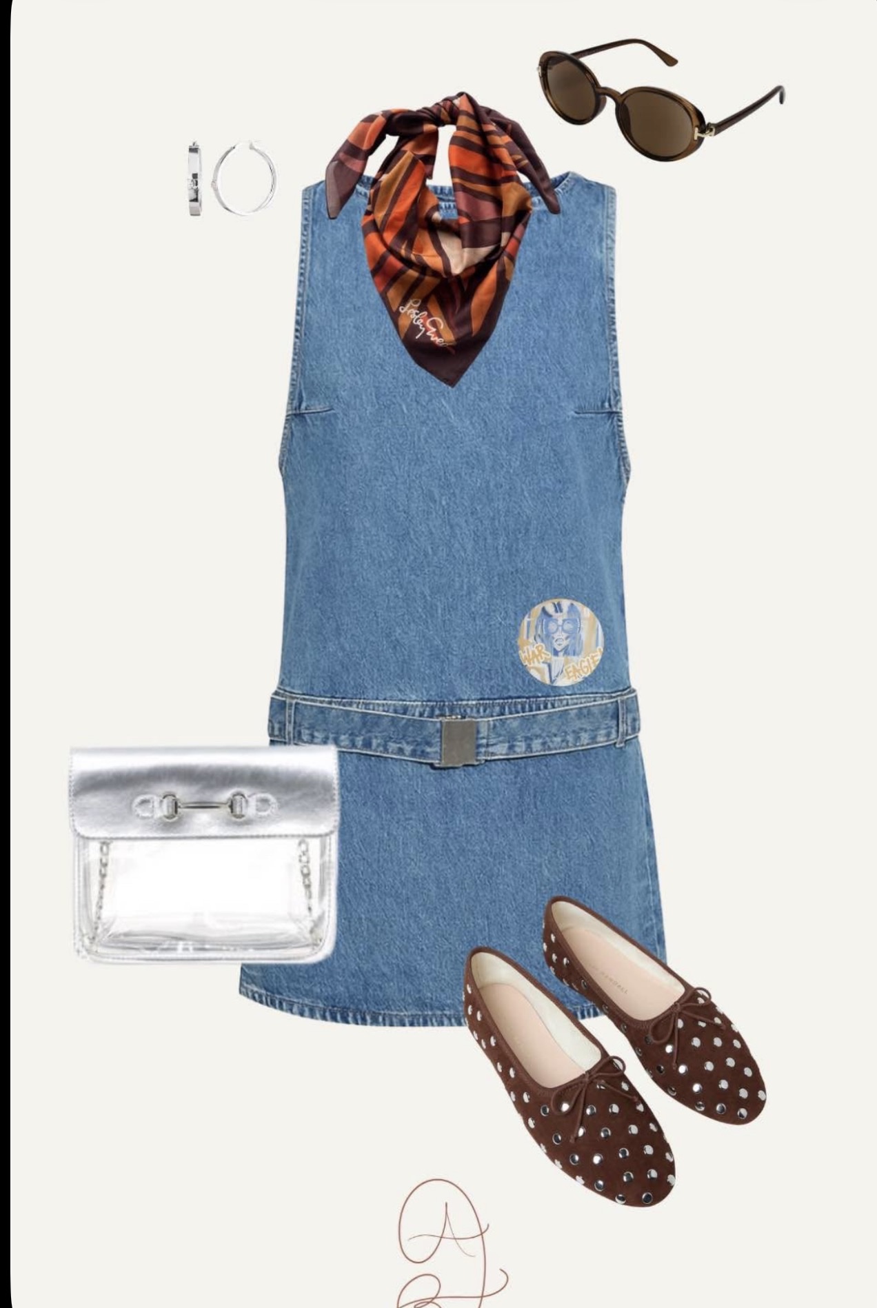 Ser.O.Ya Blue Denim Mini Dress