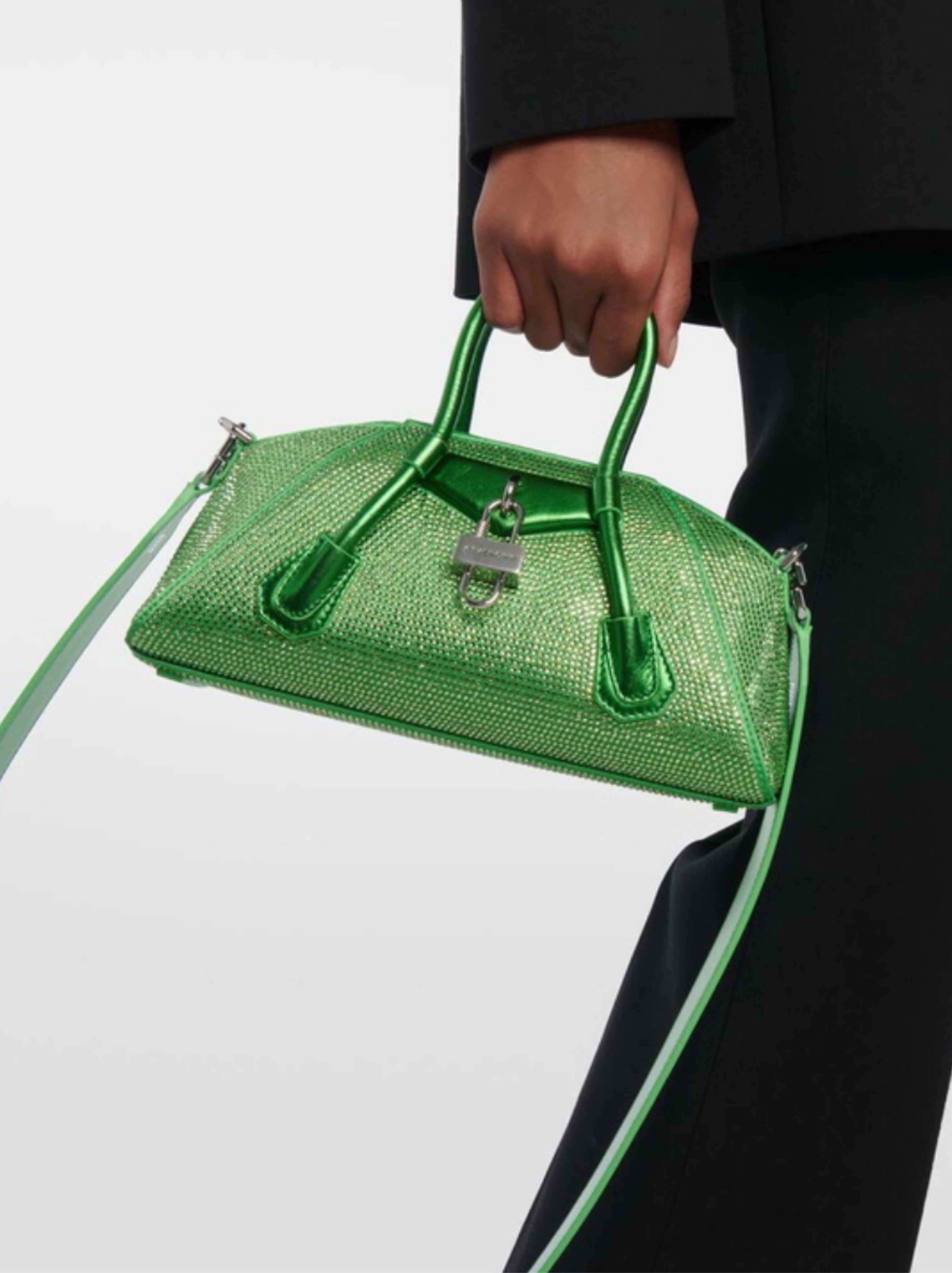 GIVENCHY パーティーバッグ Givenchy Green Crystal-Embellished Mini Bag by Givenchy - Pickle
