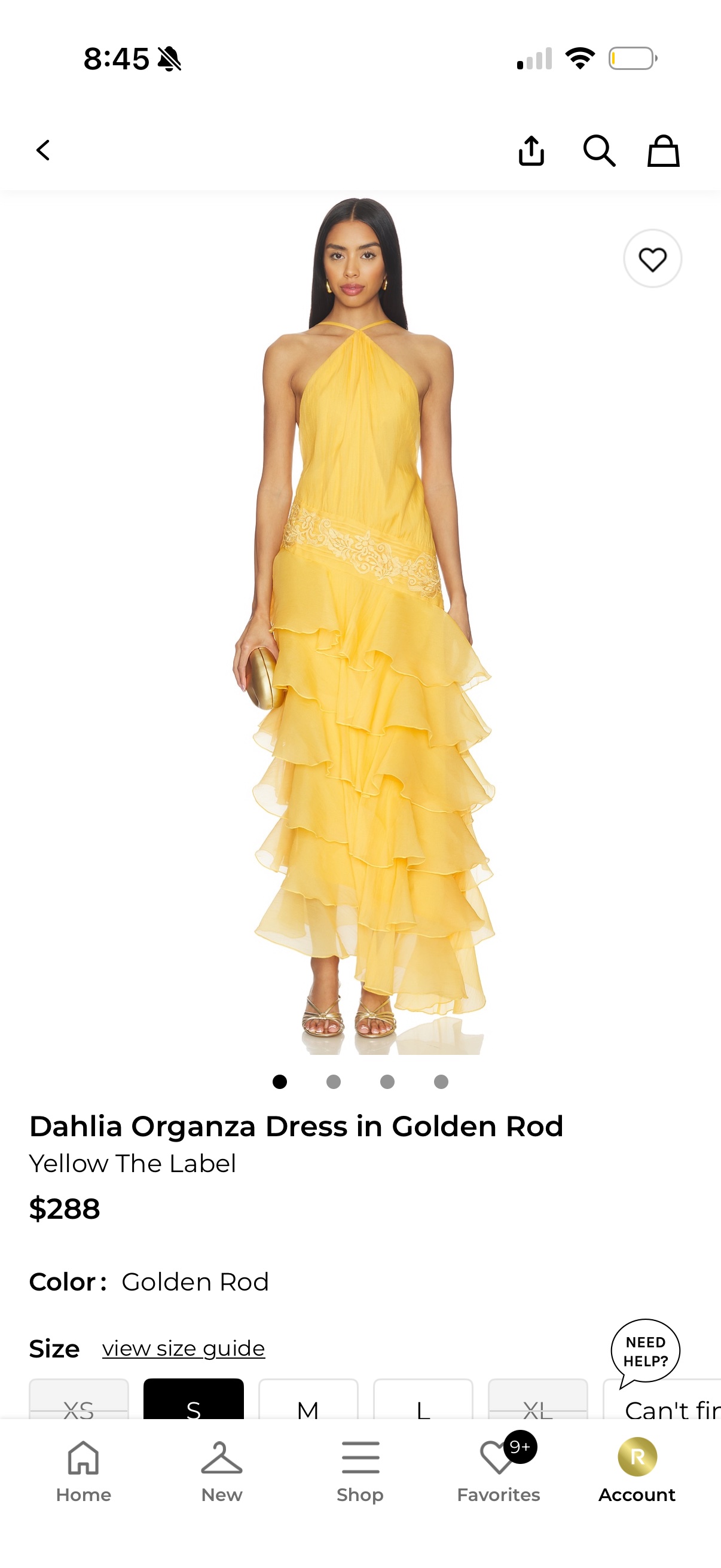 golden rod dress Danna Jersey Dress - / Goldenrod- Size2XS