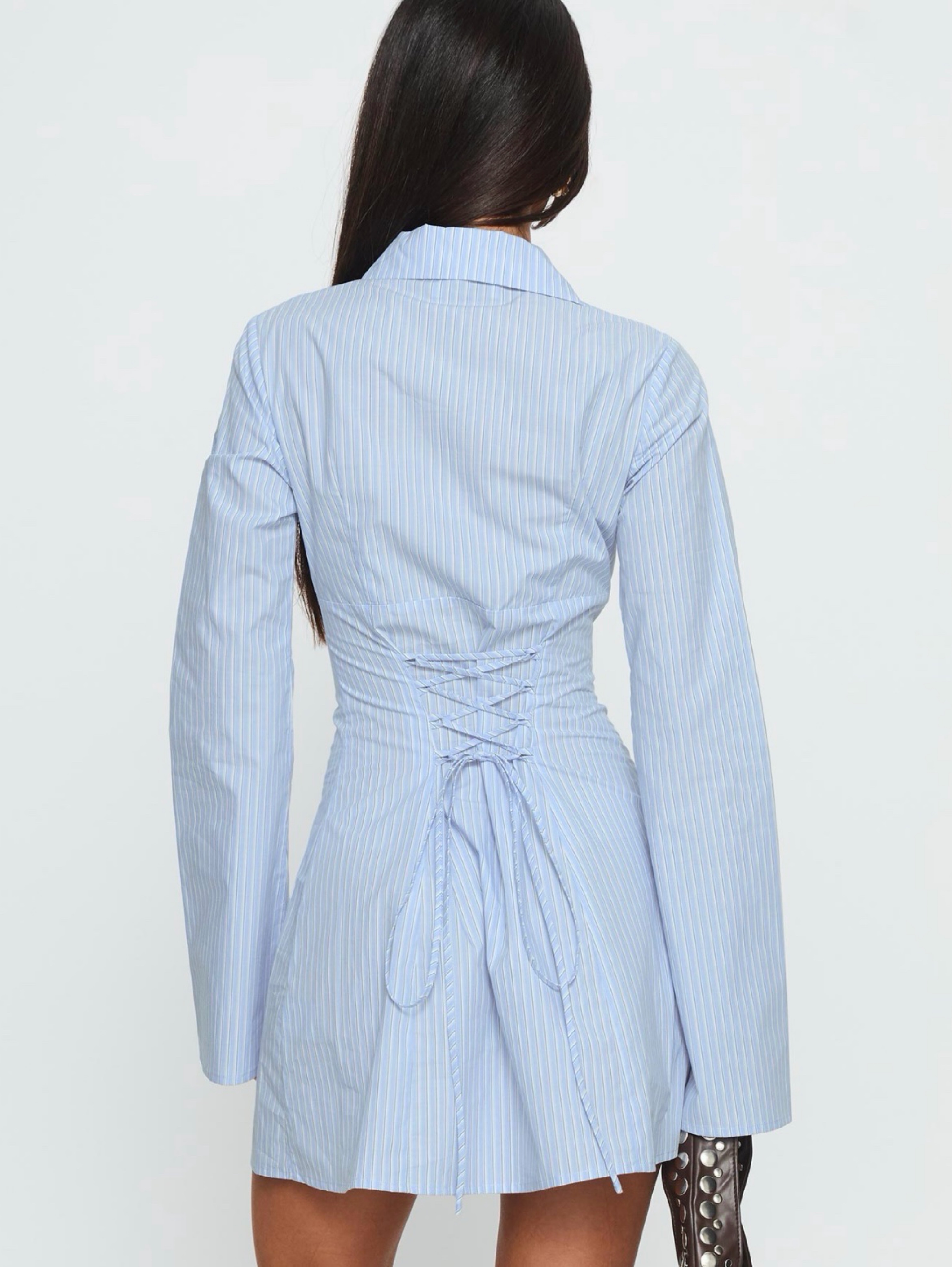 princess polly t shirt dress Princess Polly Tawni Long Sleeve Mini Shirt Dress by Princess Polly