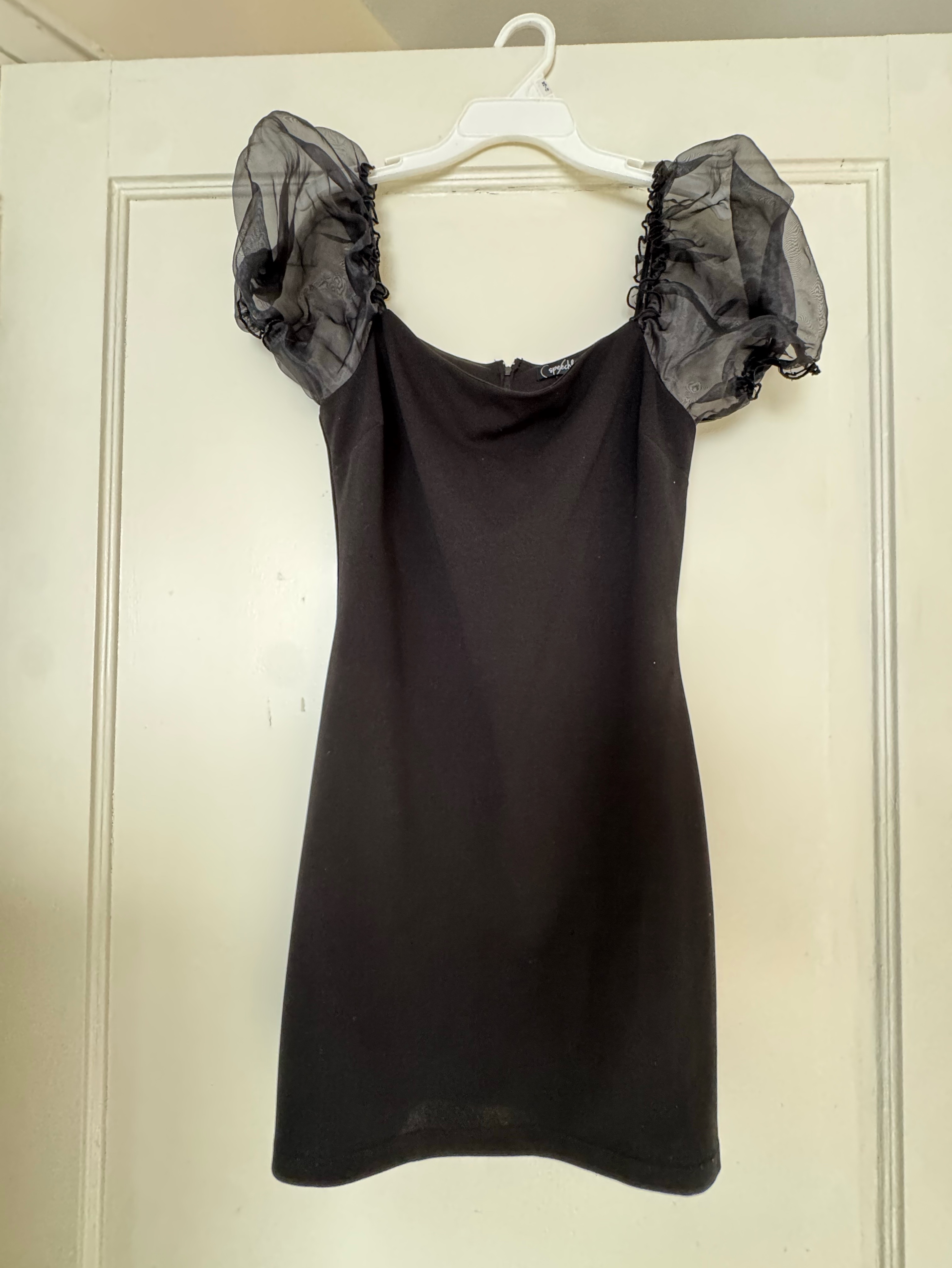 black dress mesh puff sleeves Buy Jolie Moi Black Mesh Long Puff Sleeve Wrap Midi Dress from Next USA
