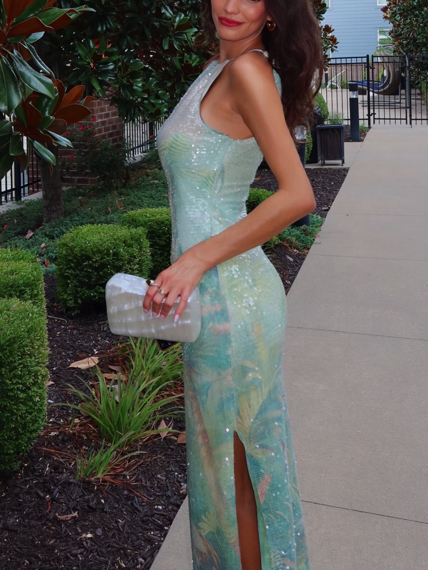 anthropologie green sequin dress Paulina Sequined Midi by Anthropologie romantic fit and flare wedding dresses