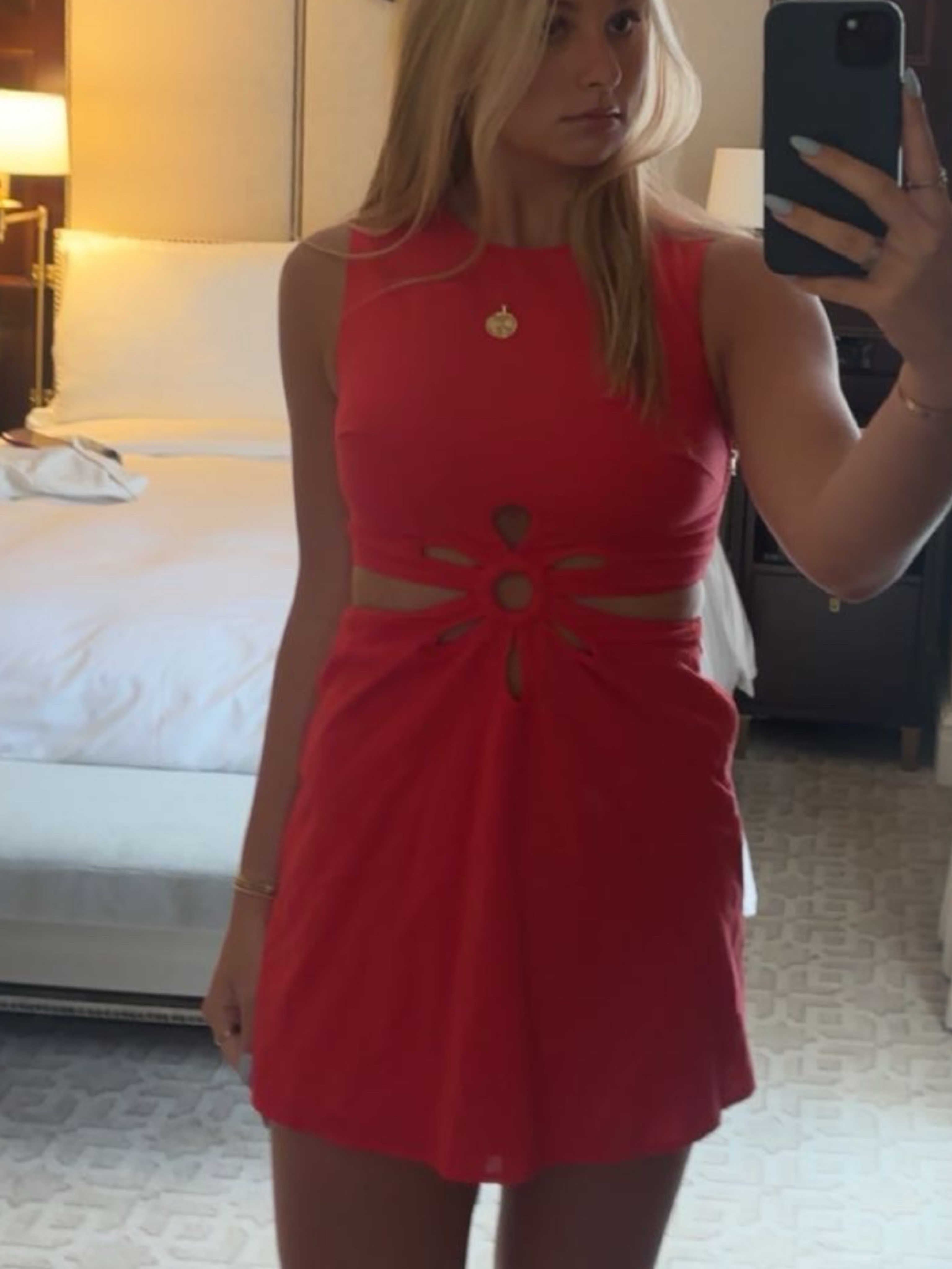 sola mini dress - red Solasta Mini Dress Red