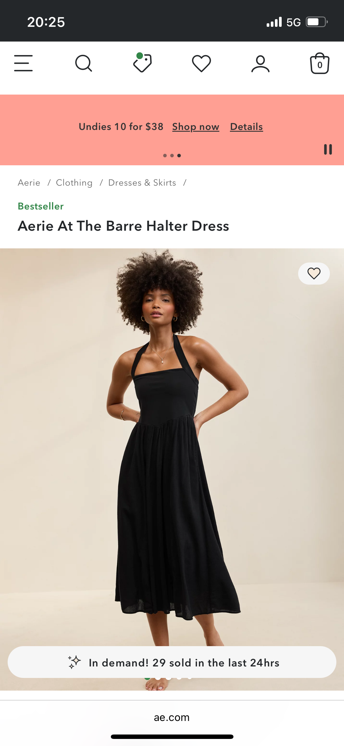Halter midi dress by Aerie - Pickle