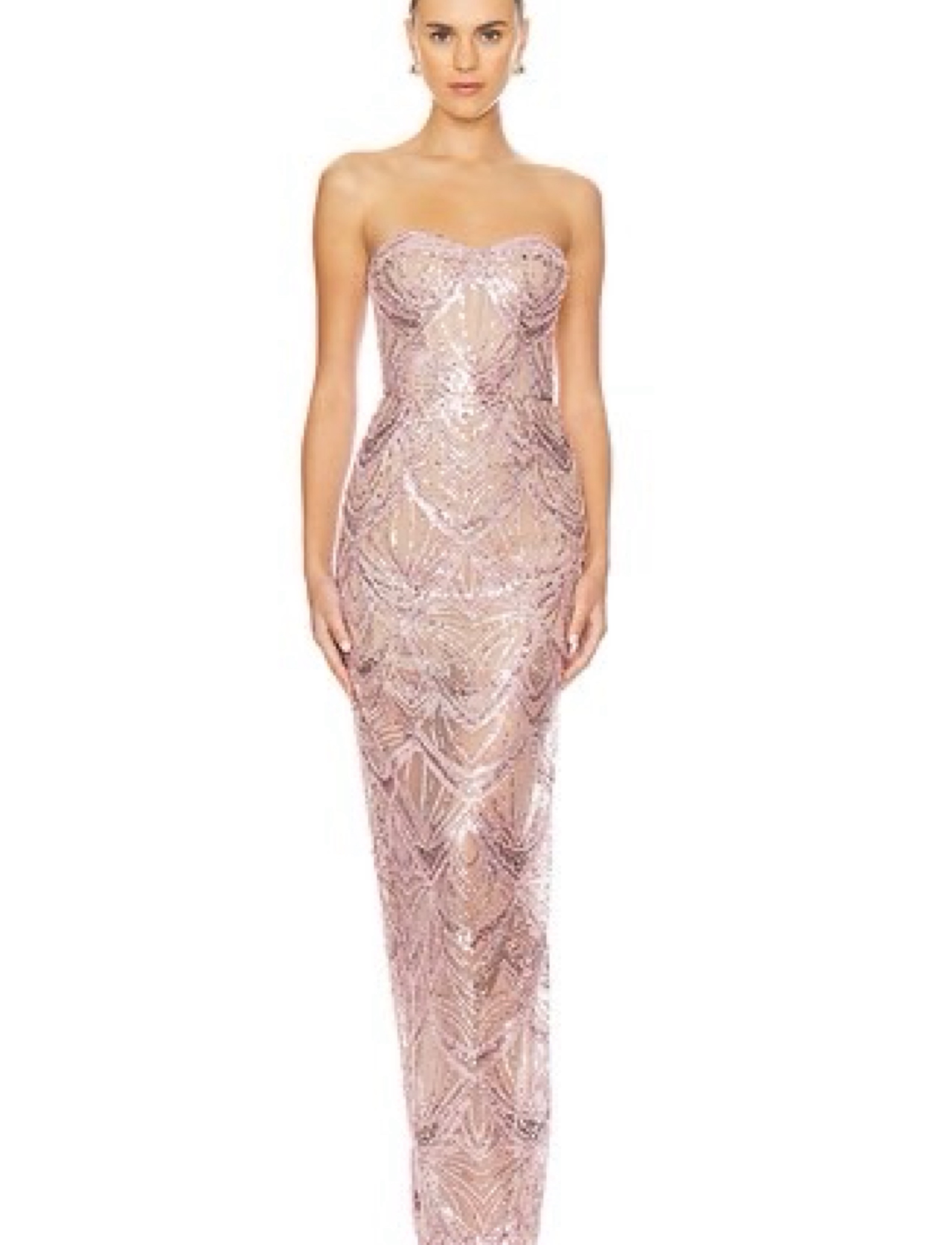 Bronx Banco pink Giselle maxi dress S