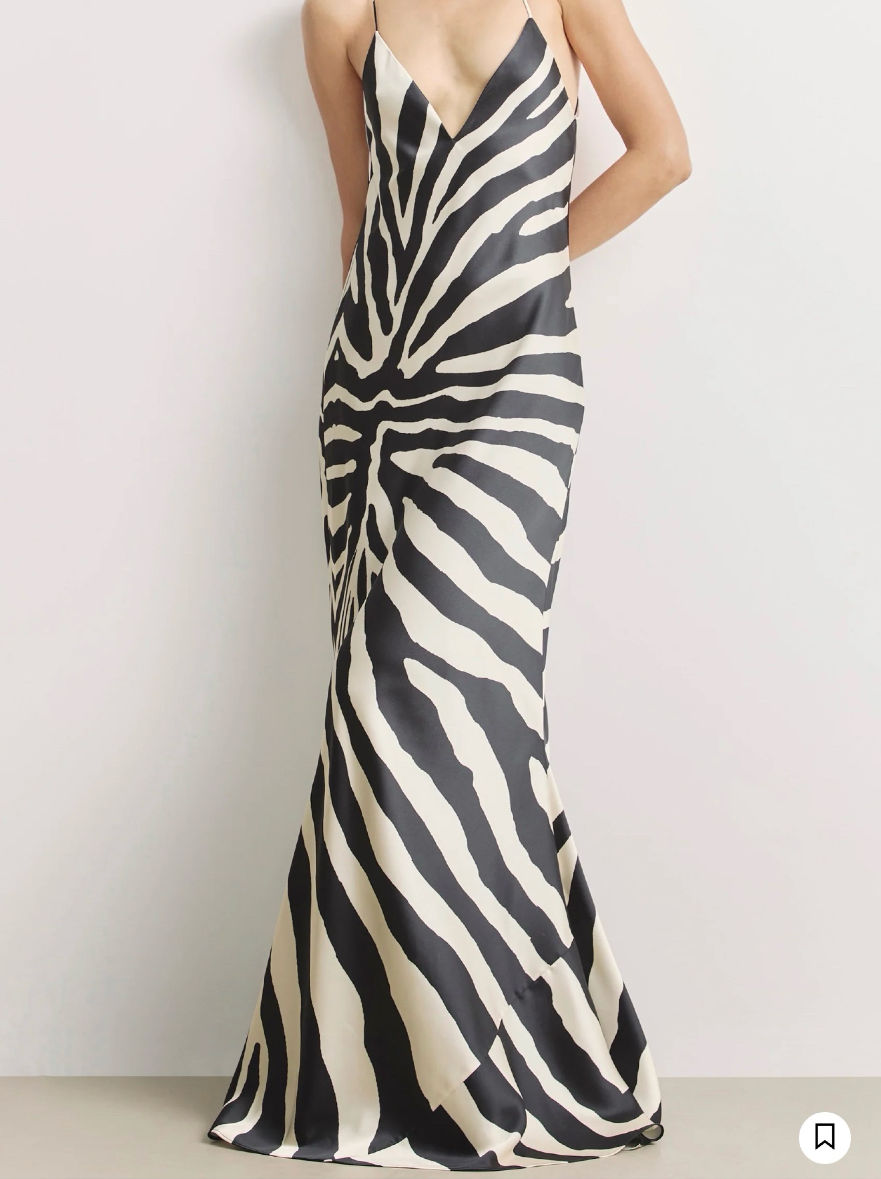 Black and Cream Zebra Print Maxi Dress by Because Of Alice - Pickle