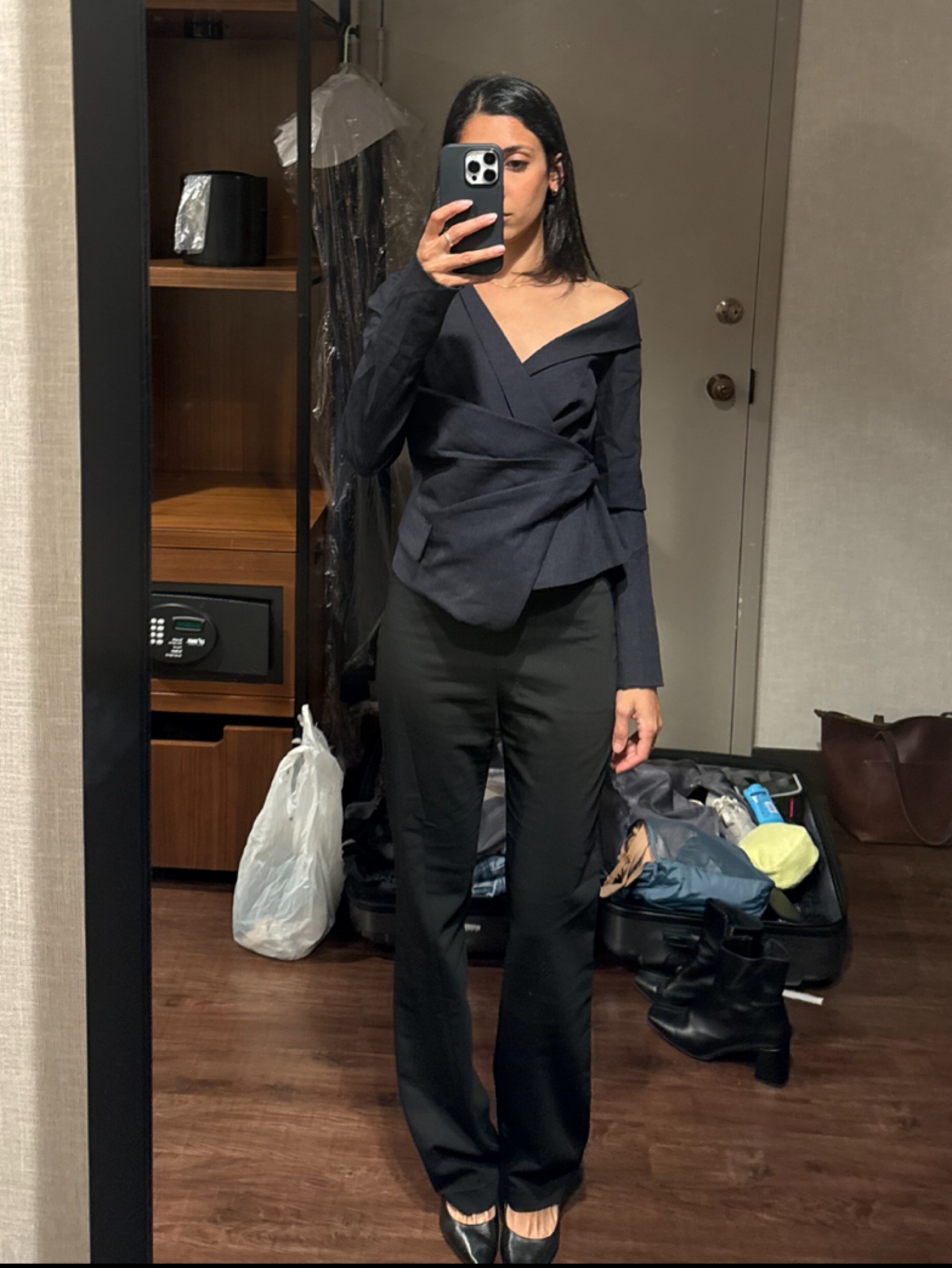 Blue A.L.C. Skyla Asymmetric Long-Sleeve Top, photo 2 of 2