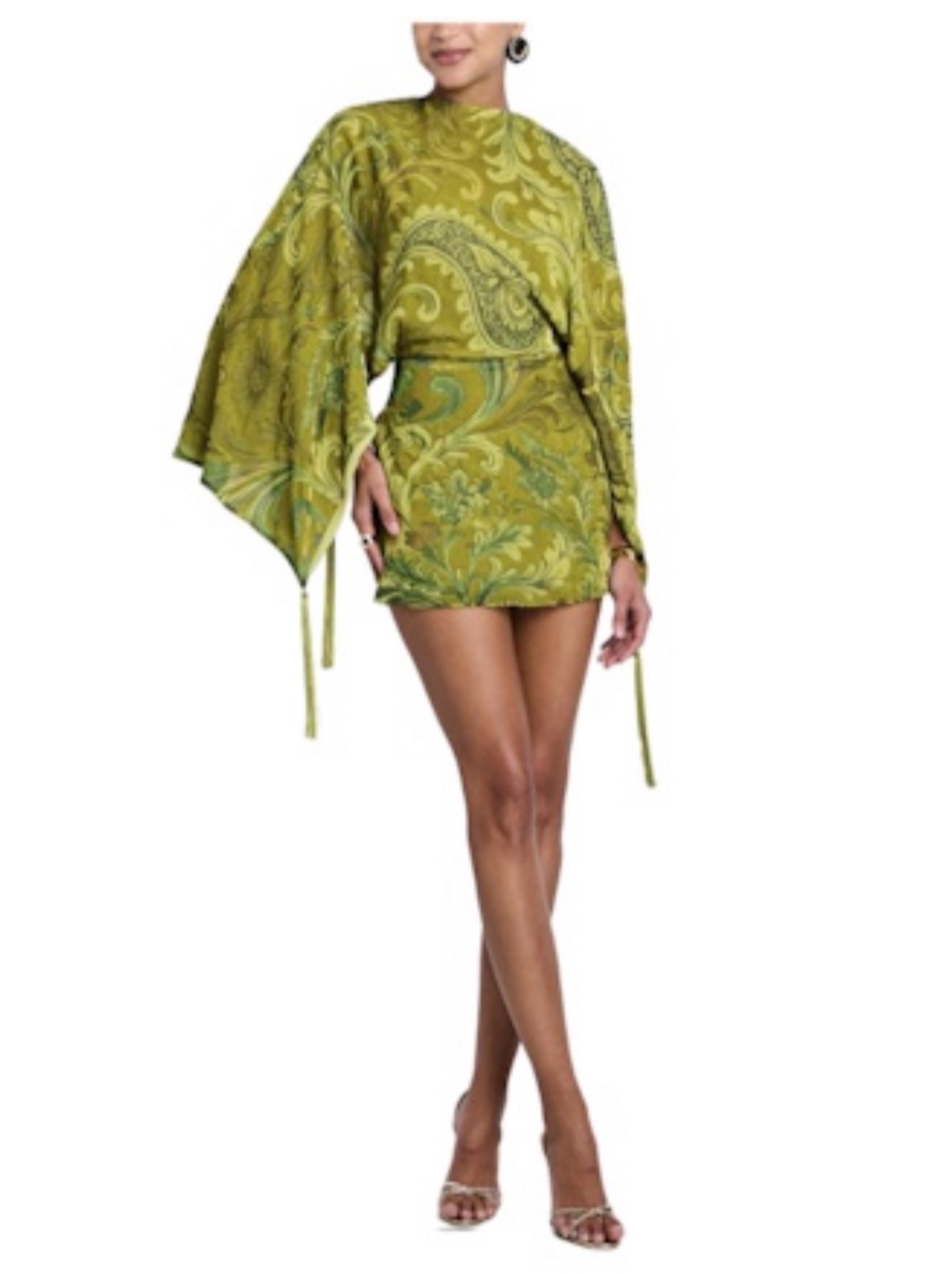 RetrofĂȘte Camassi Velvet Dress in Envy Paisley Burnout