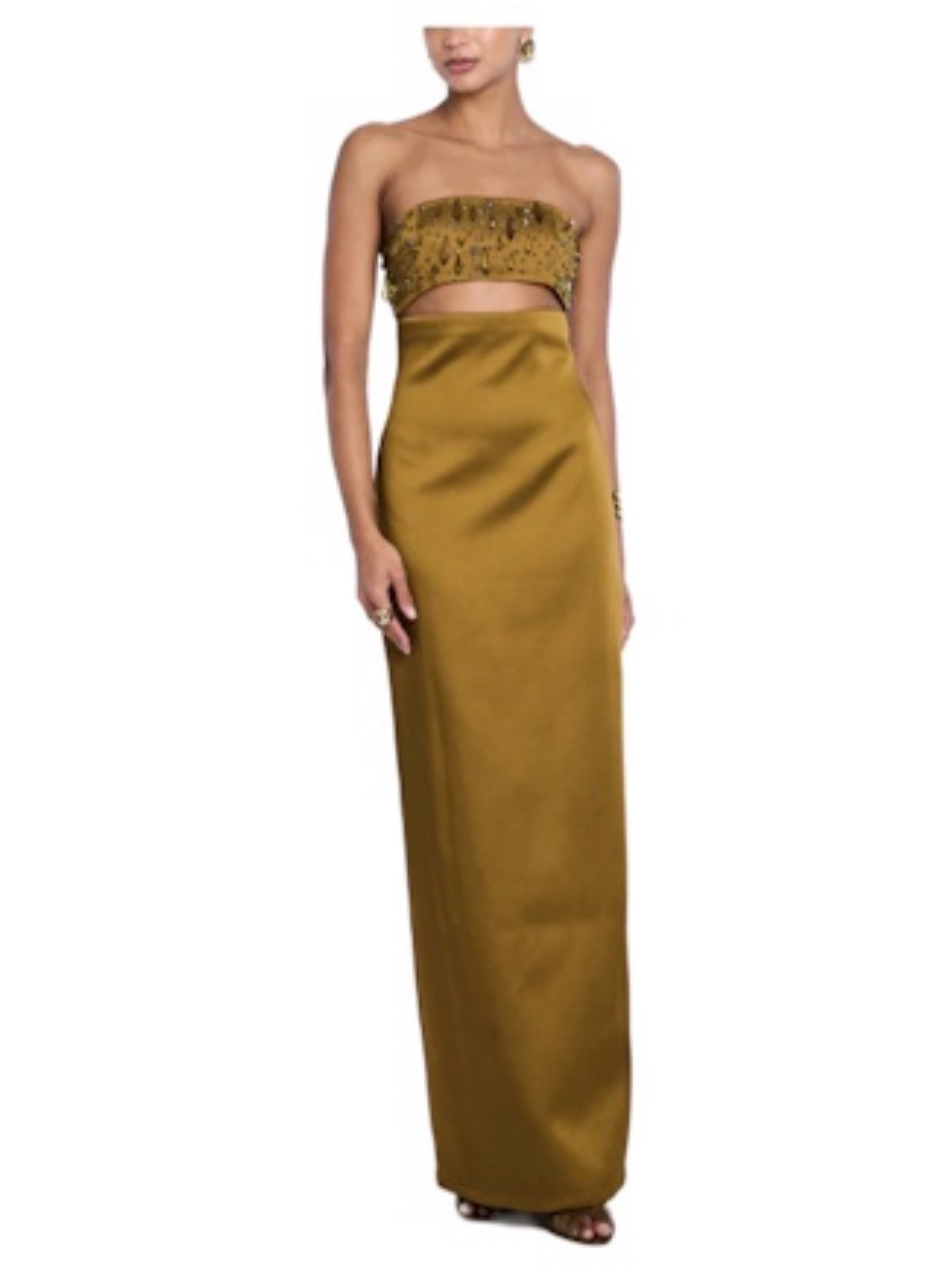 RetrofĂȘte Daphnee Crystal Dress in Ochre