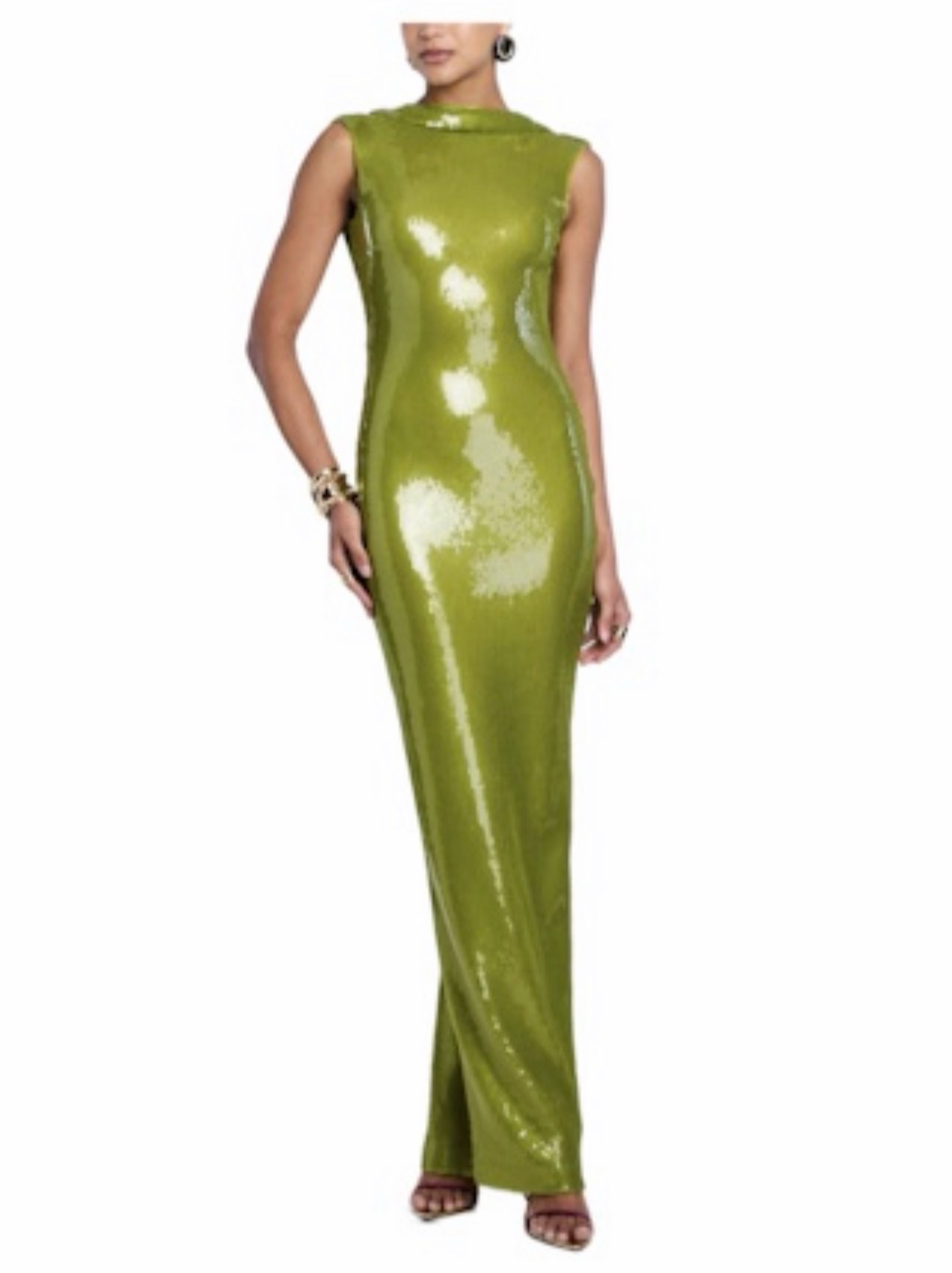 RetrofĂȘte Liela Sequin Dress in Envy