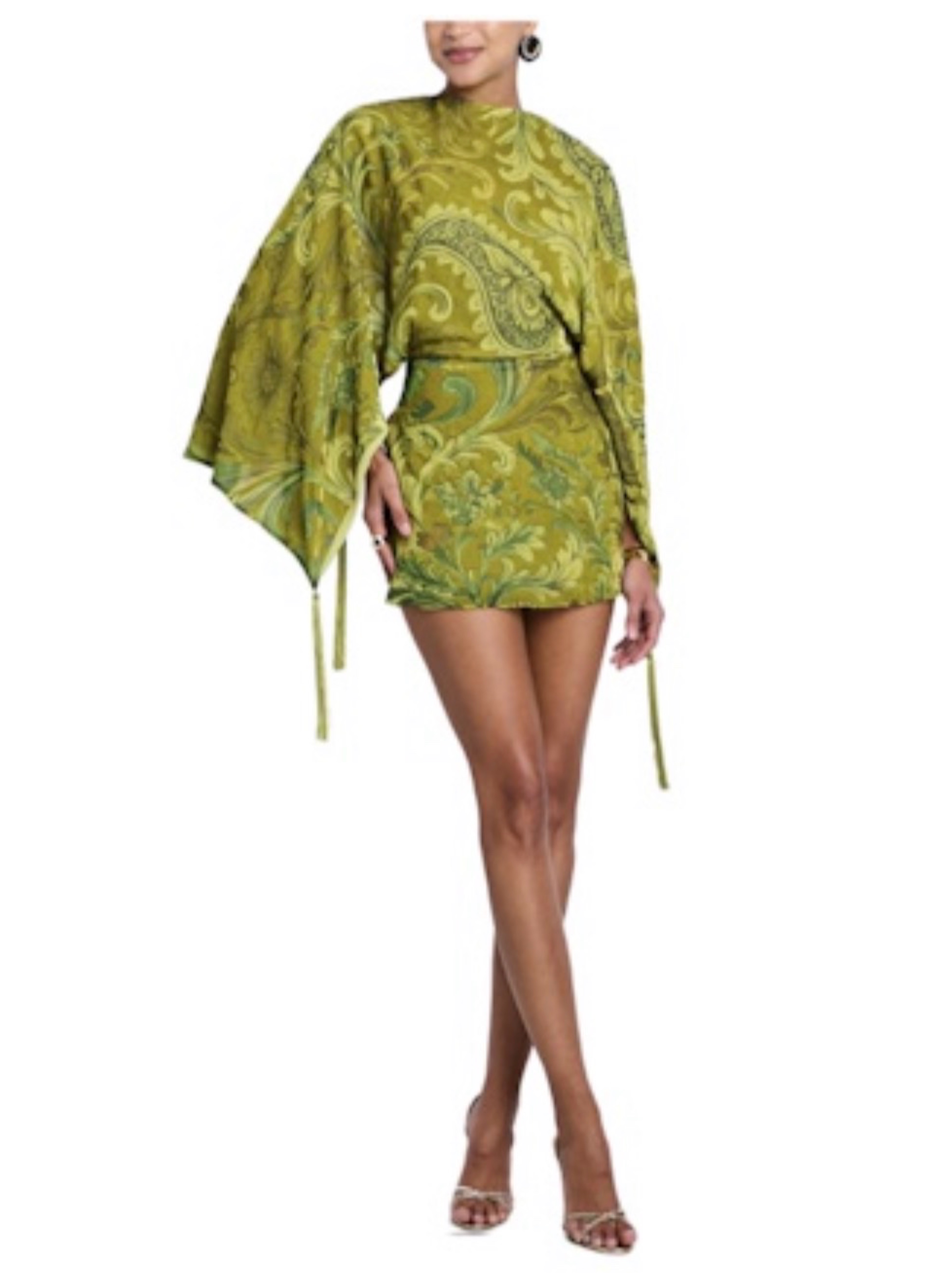 RetrofĂȘte Camassi Velvet Dress in Envy Paisley Burnout