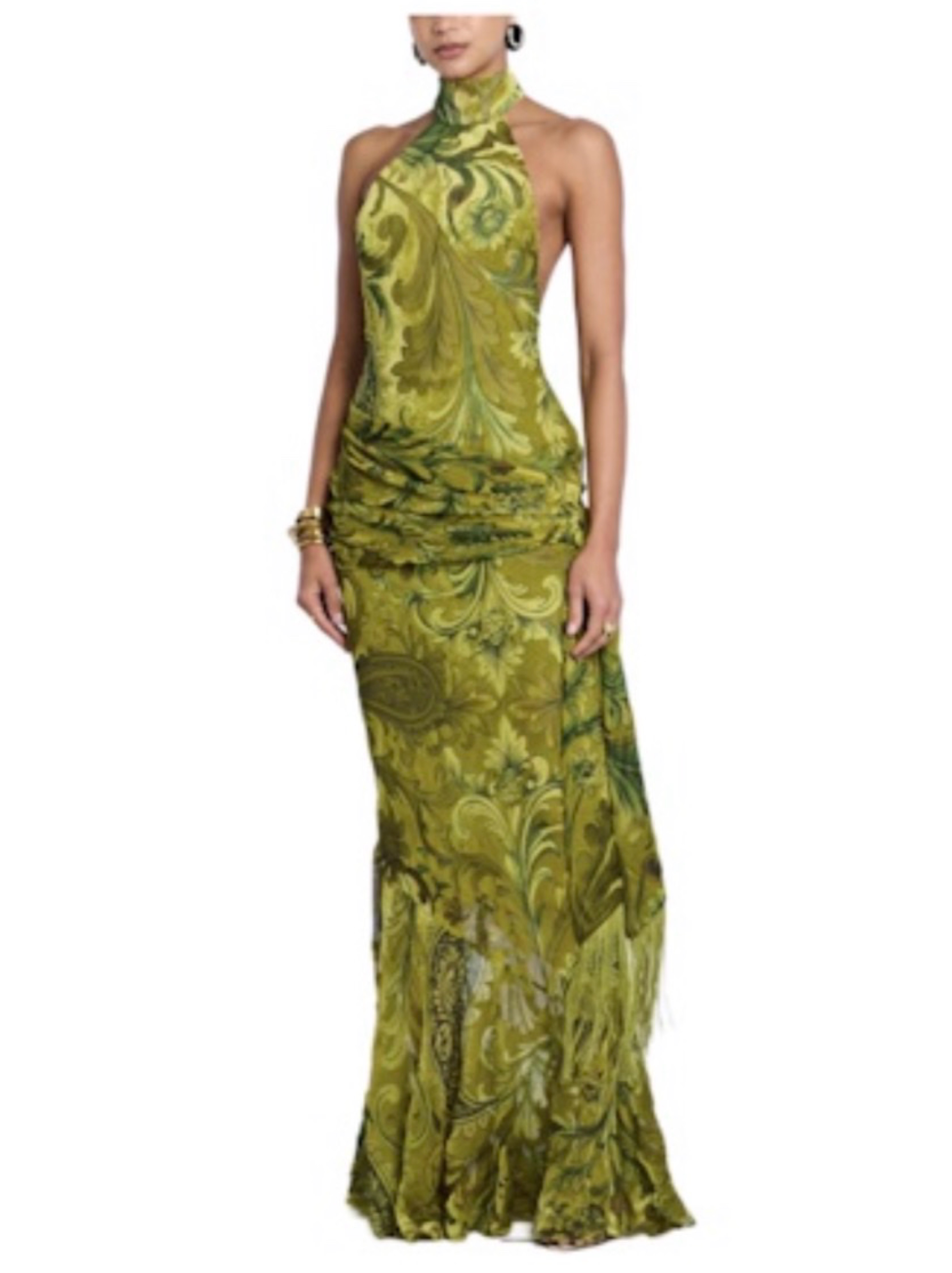 RetrofĂȘte Protea Velvet Dress in Envy Paisley Burnout