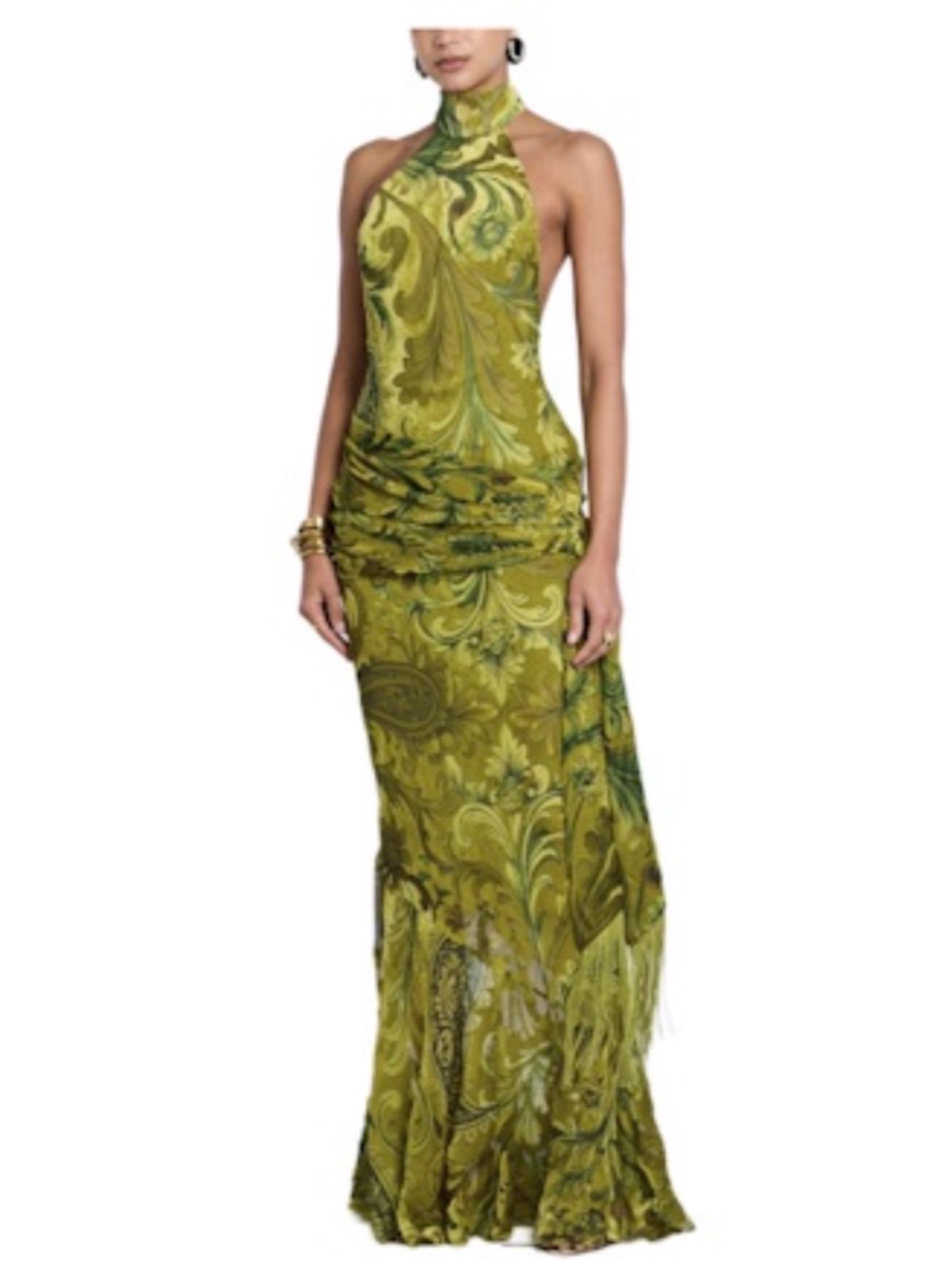 RetrofĂȘte Protea Velvet Dress in Envy Paisley Burnout