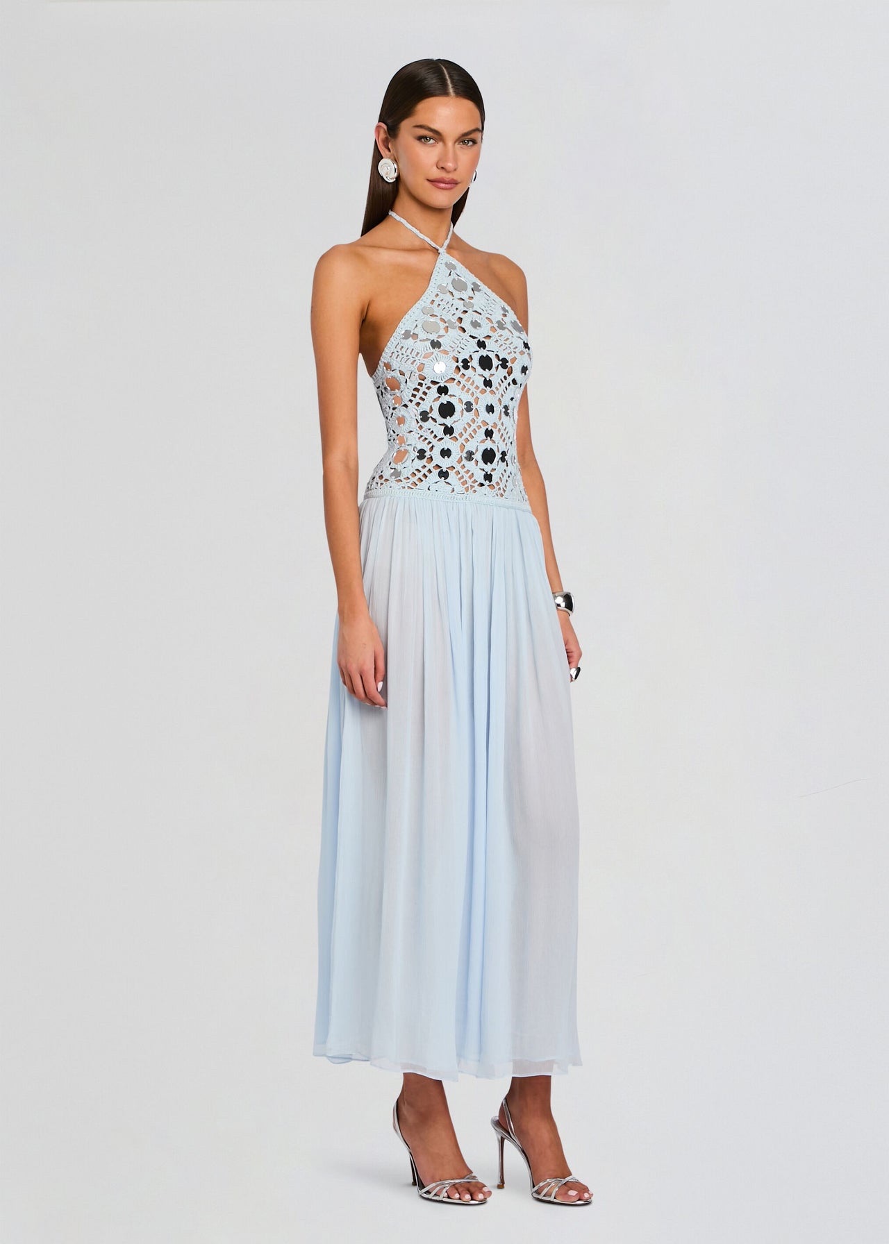 odetta metallic maxi dress Odetta Metallic Maxi Dress