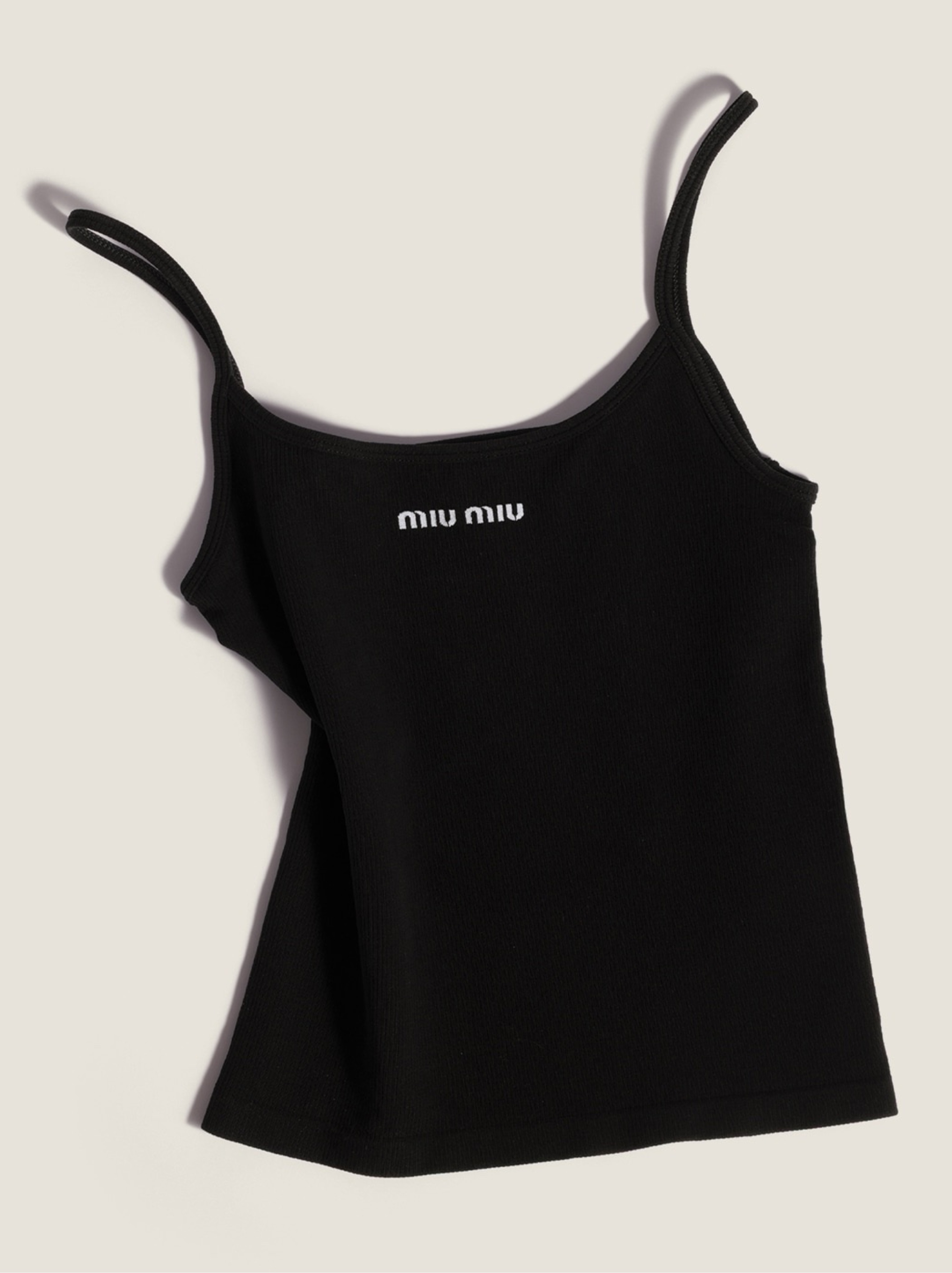 Miu Miu Seamless Tank Top in Black
