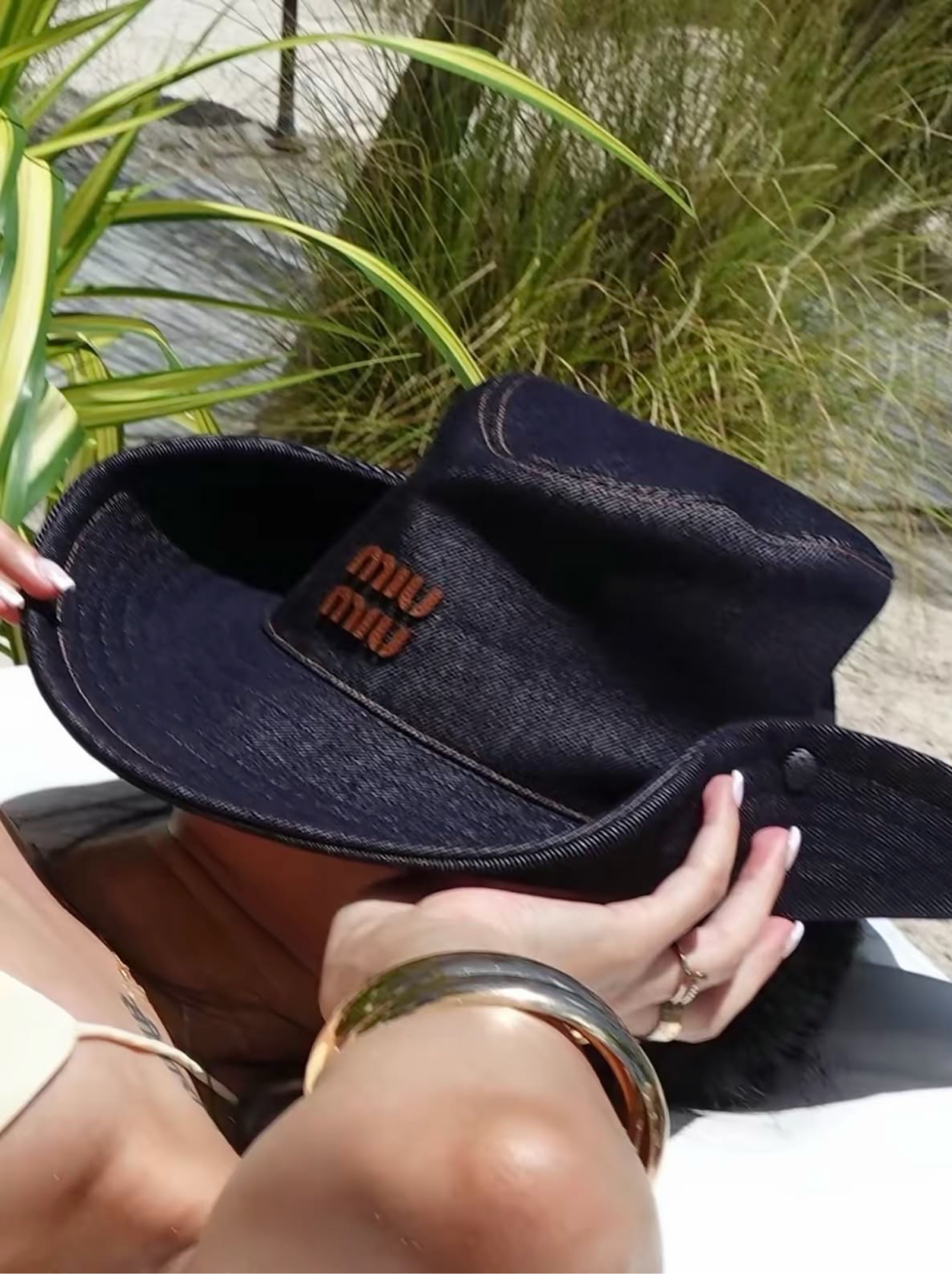 Miu Miu Denim Cowboy Drill Hat