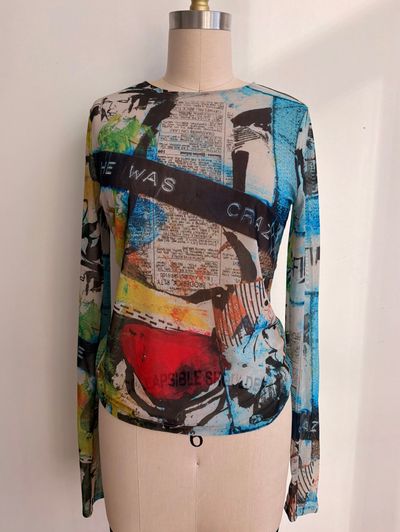 Alice + Olivia x Basquiat Delaina Crewneck Top by Alice + Olivia