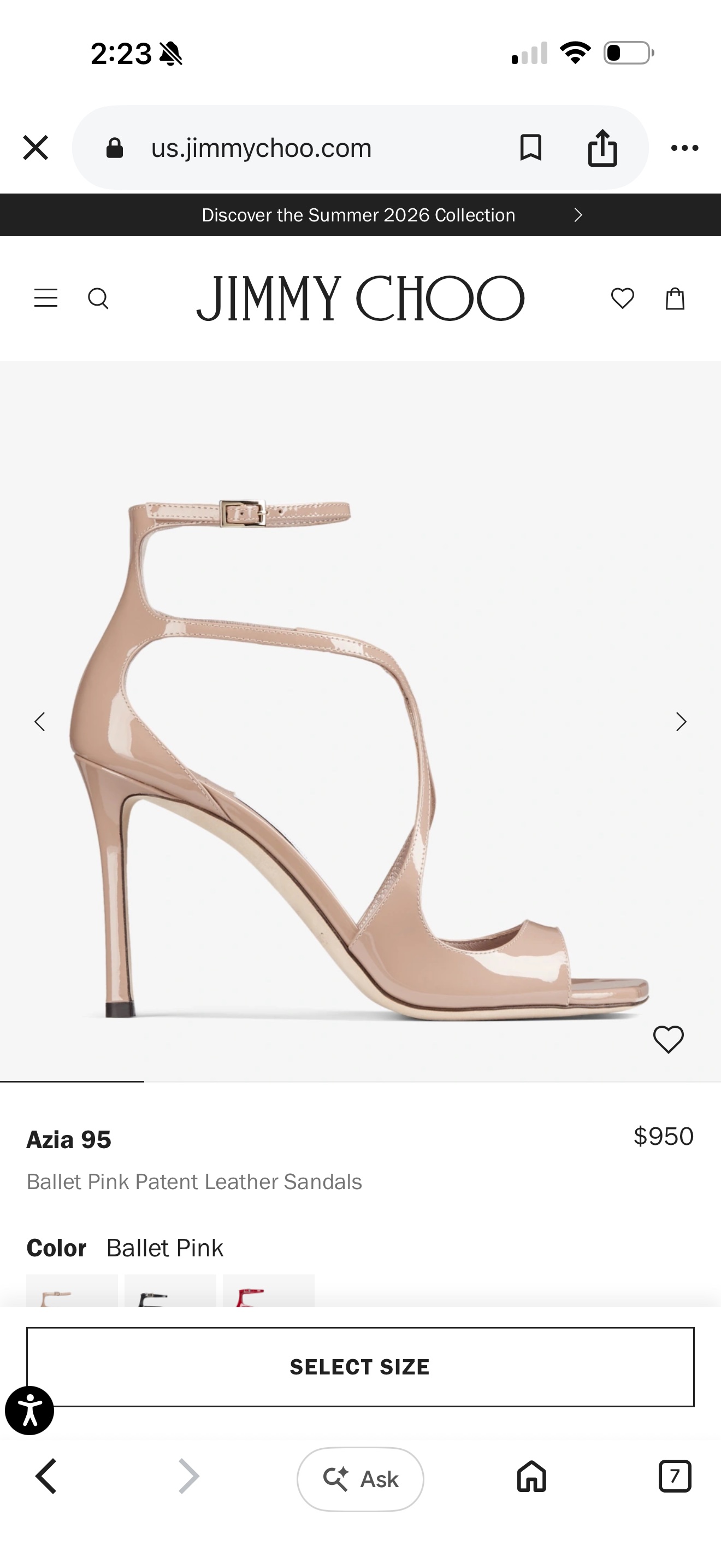 Jimmy Choo Ballet Pink Patent Leather Heels by Jimmy Choo - Pickle