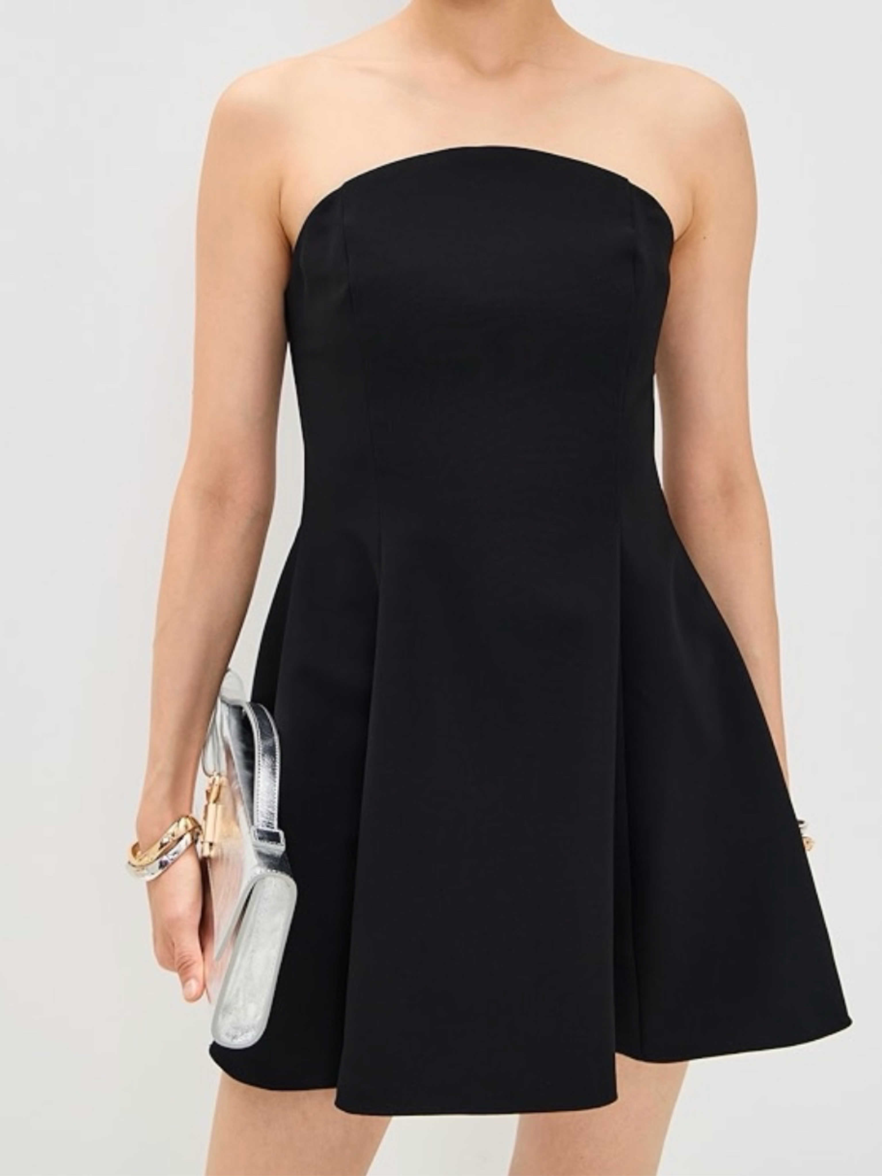 amanda uprichard black strapless mini dresses Strapless Puzzle Mini Dress