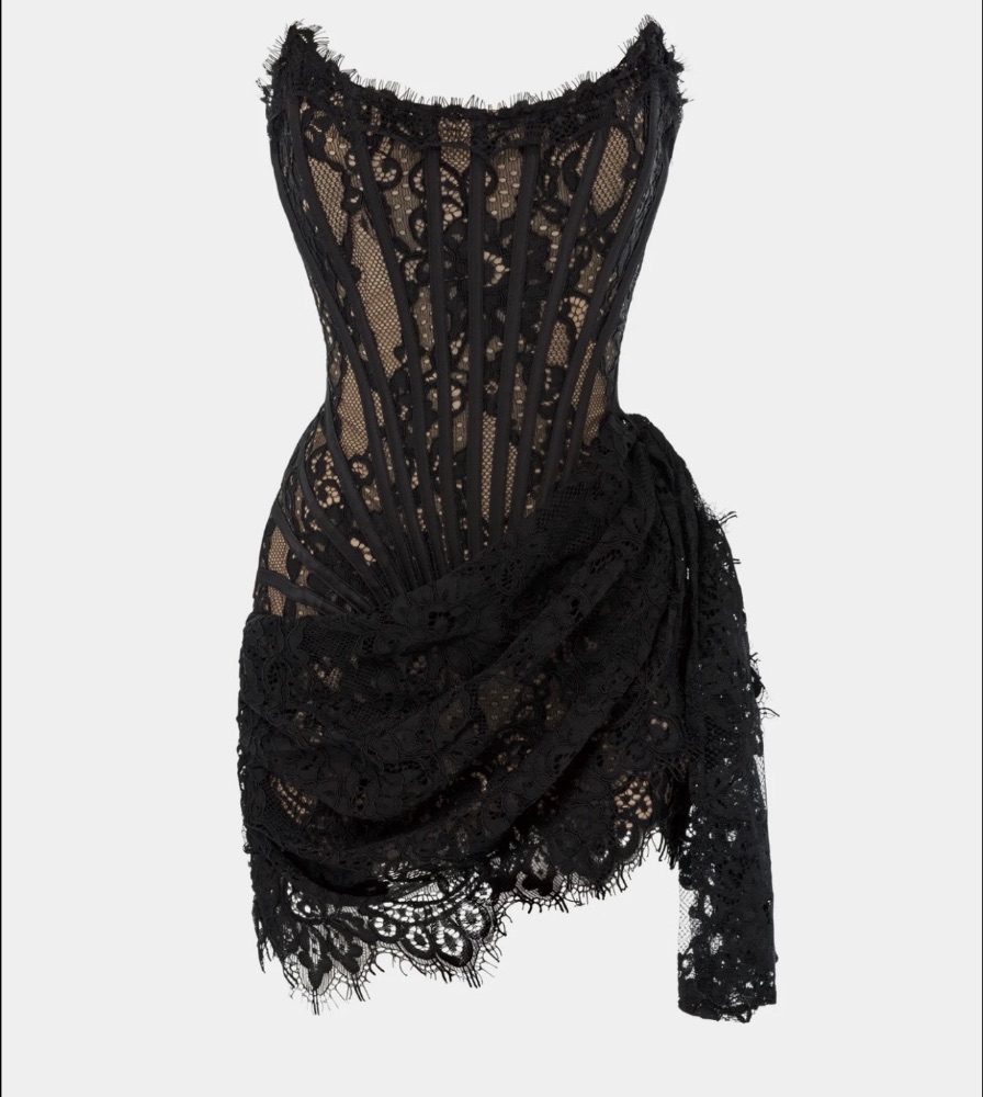 Lace Corset Mini Dress
