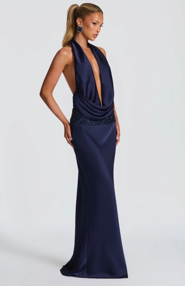 IRA MAXI SKIRT - NAVY