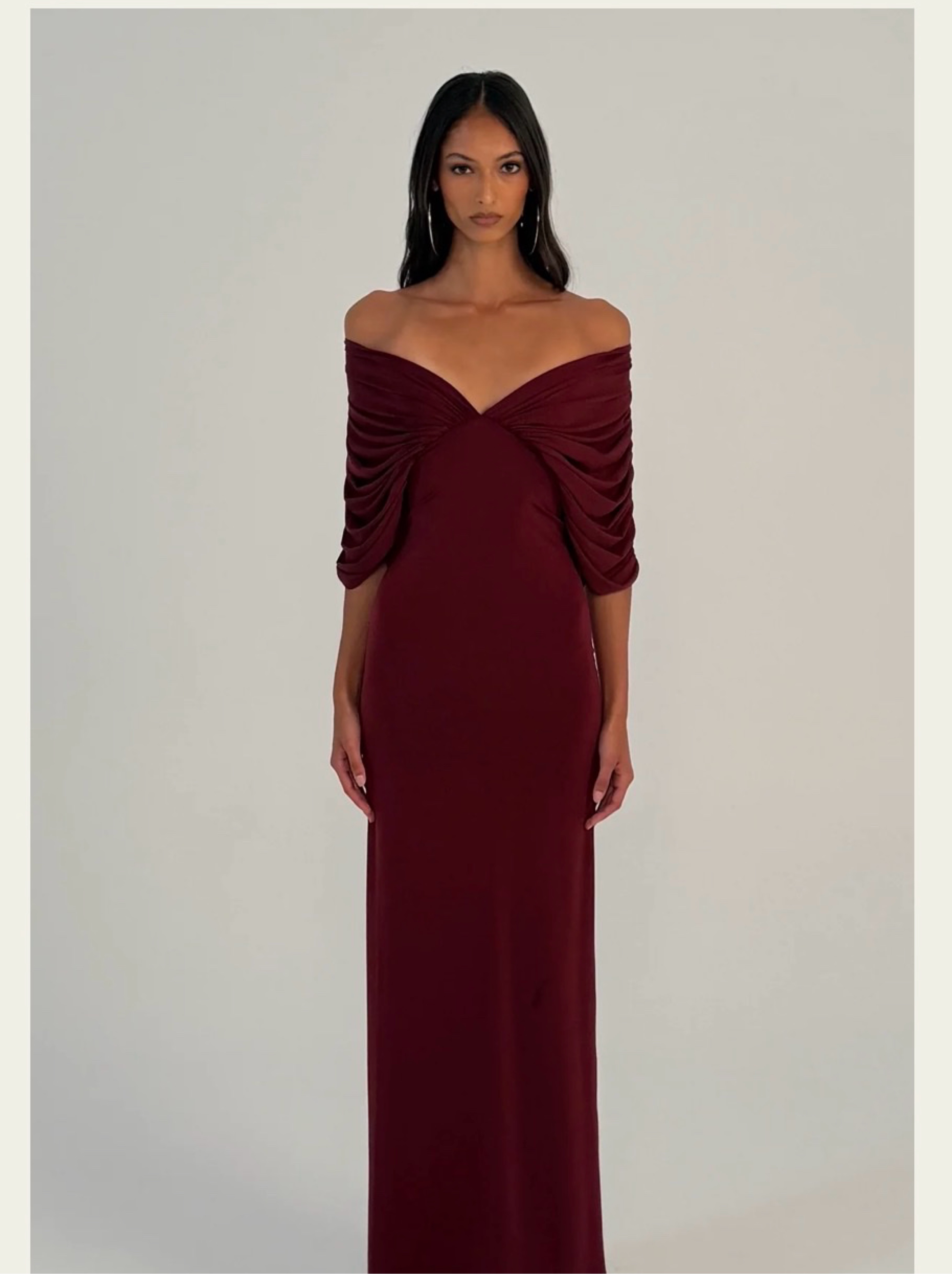 Ance Gria Neve burgundy dress