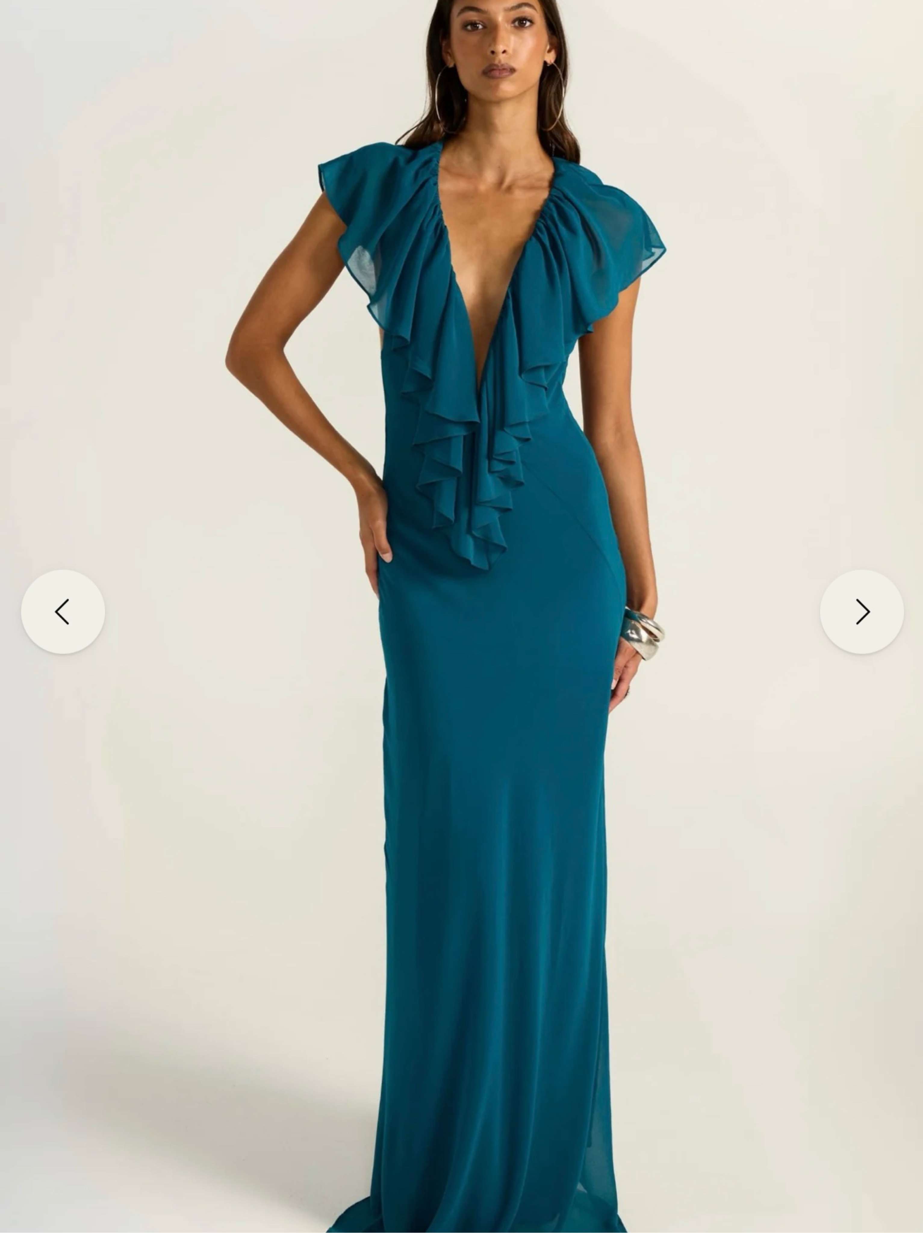 Ance Gria teal formal gown