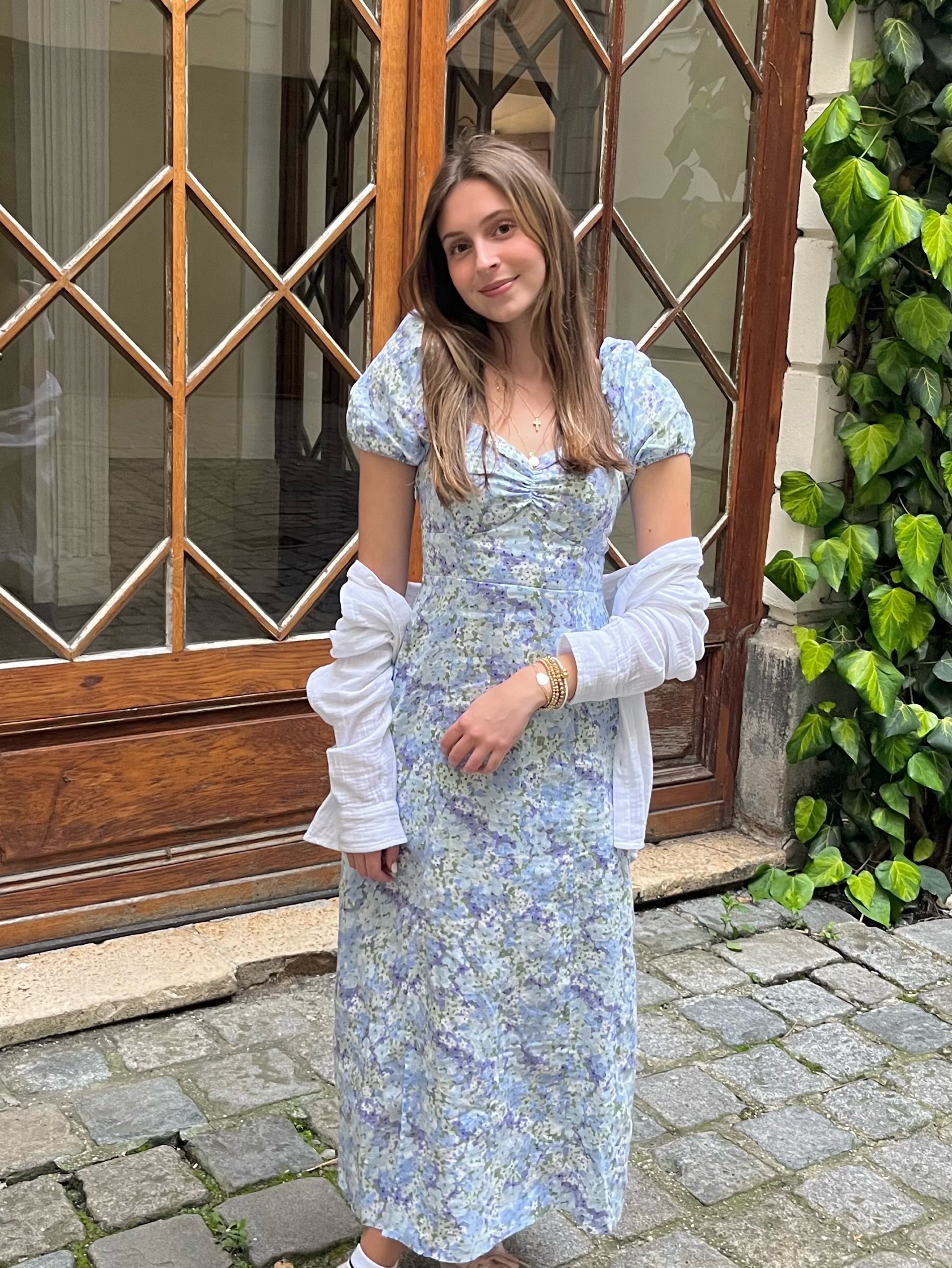 floral maxi dress boho Willow Watercolor S Our collection includes expressive n_sale Størrelse:M Satin Black Open Back